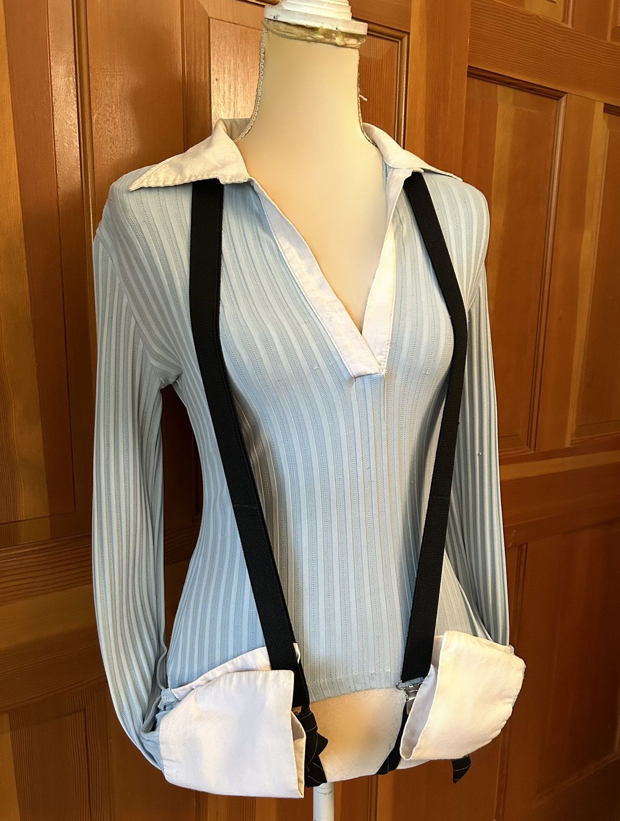 Designer × Other × Vintage Y2K 1990’s Vintage Blue Cuffed and Collar Shirt. Size M / US 6-8 / IT 42-44 - 8 Thumbnail