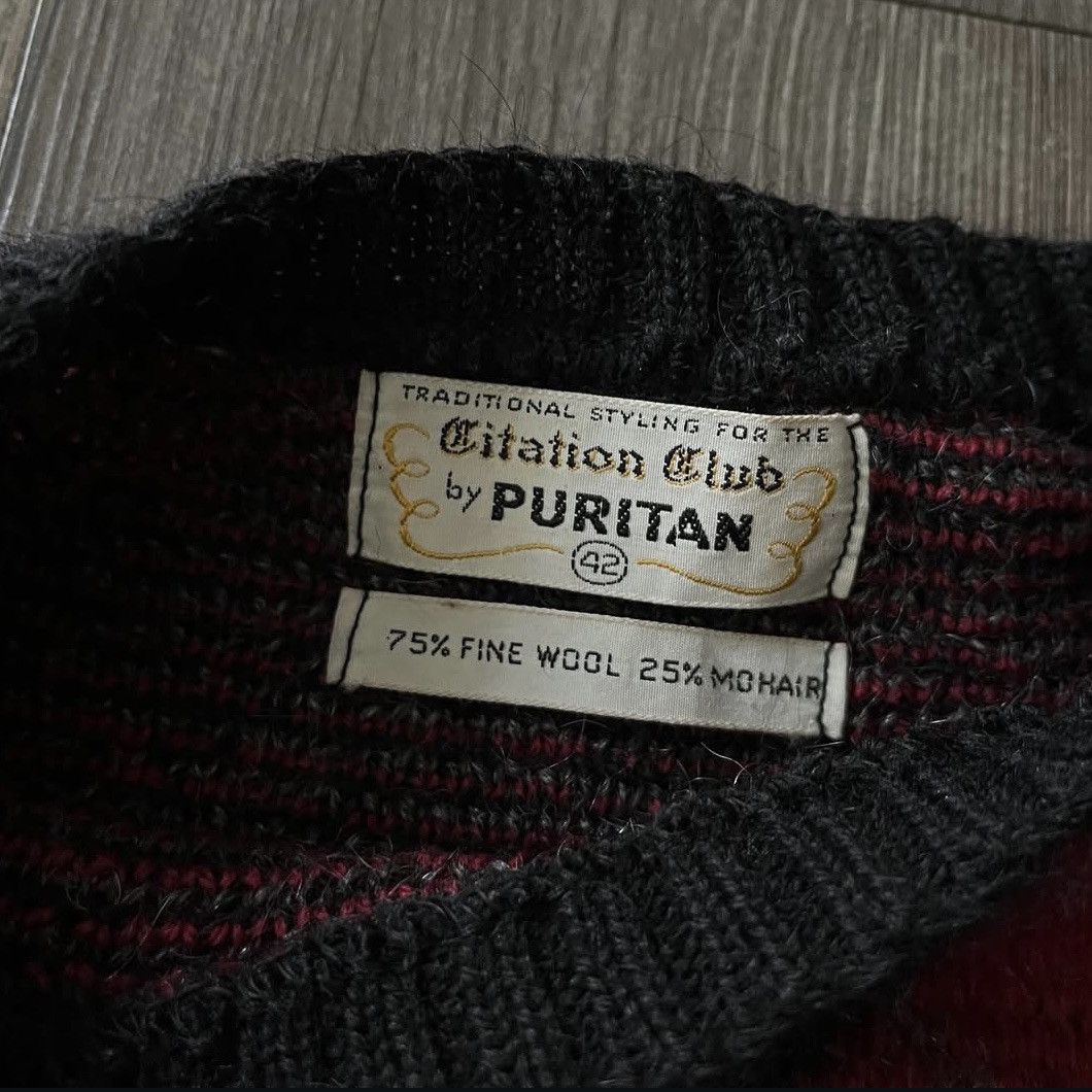 Puritan × Vintage 60s Vintage Puritan Citation Club Argyle Mohair Sweater Size US L / EU 52-54 / 3 - 4 Thumbnail