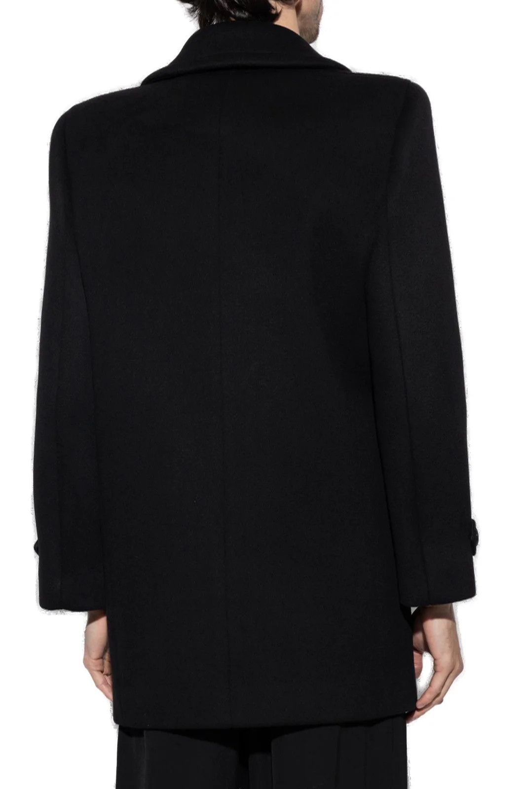 Saint Laurent Paris o1bcso1str1124 Pea Coat in Black Size US L / EU 52-54 / 3 - 3 Thumbnail