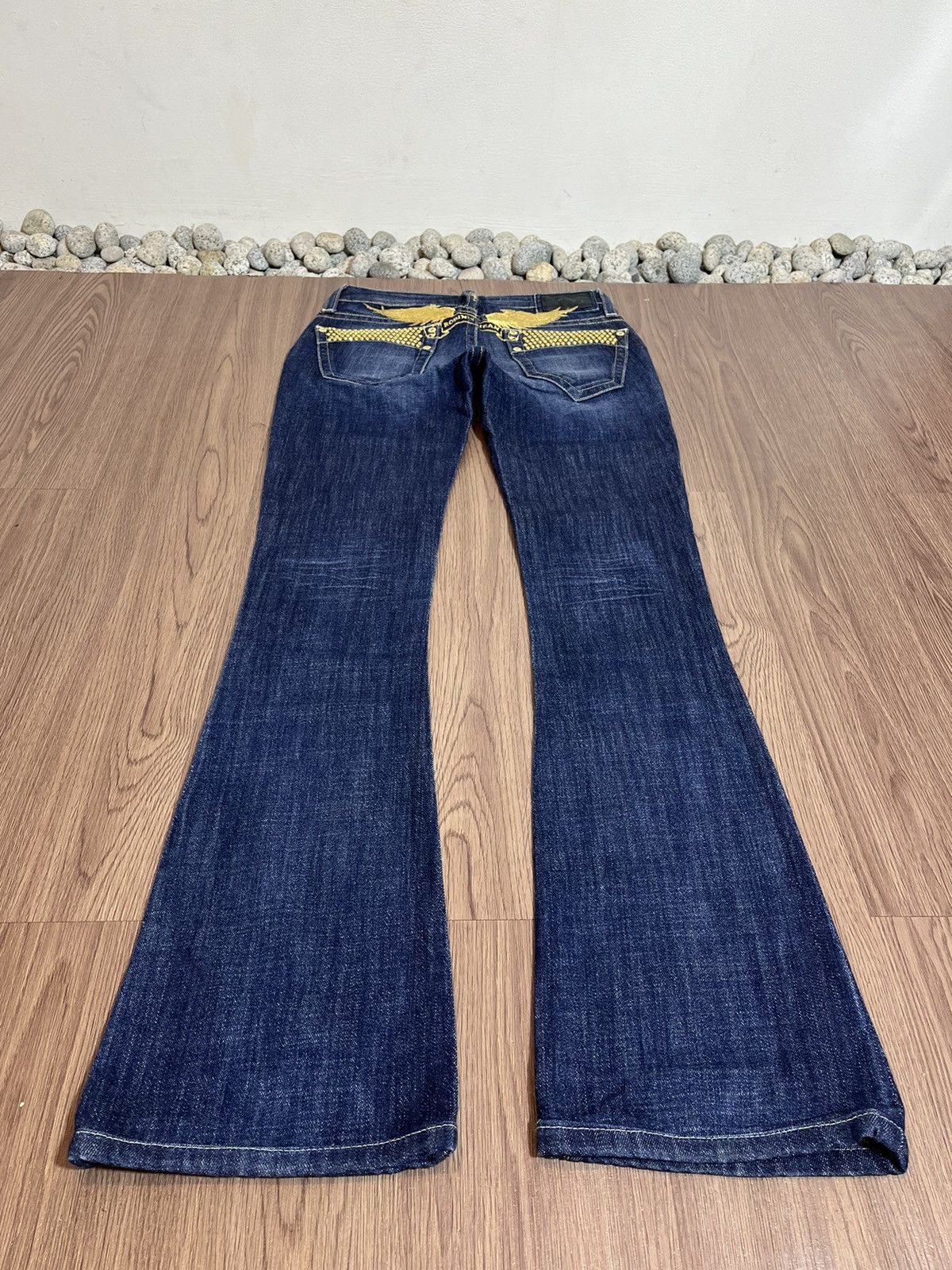 Robins Jeans Robins Jeans Y2K gold studded wing emboirdery Size US 27 - 7 Thumbnail