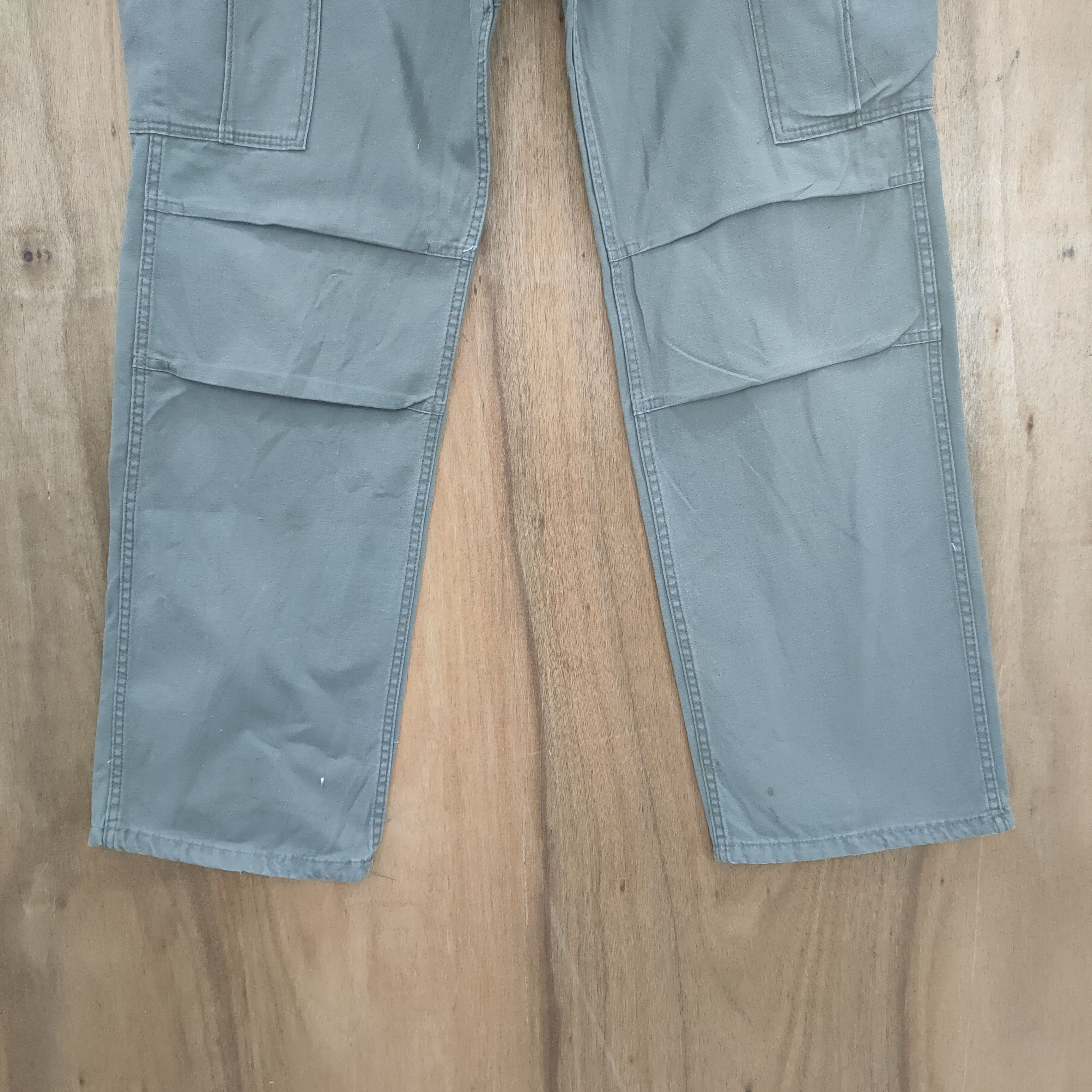 Vintage VINTAGE MILITARY FADED GREEN CARGO PANTS Size US 30 / EU 46 - 4 Thumbnail