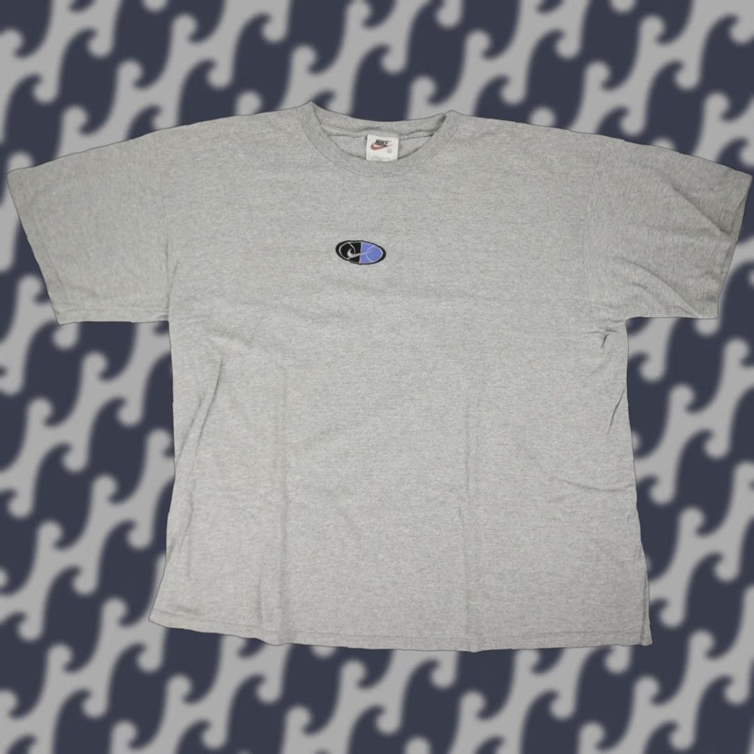 Nike VINTAGE Nike Shirt Mens XL Gray Swoosh Small Logo Made USA Tee Embroidered 90s Size US XL / EU 56 / 4 - 1 Thumbnail