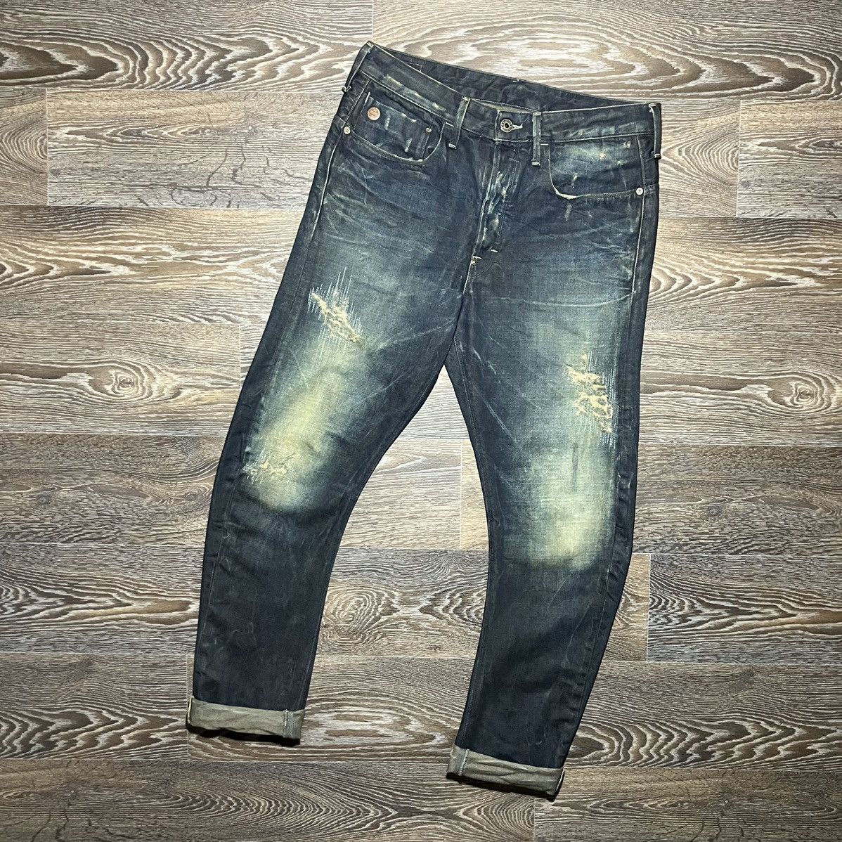 G-Star G-Star Raw Type C 3D Loose Tapered Dirty Blue Denim Jeans Size US 32 / EU 48 - 2 Thumbnail