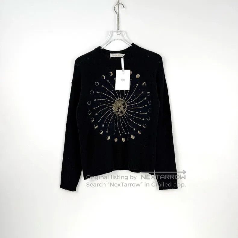 Dior Dior Dark blue gold and silver line solar pattern cashmere Size XS / US 0-2 / IT 36-38 - 3 Thumbnail