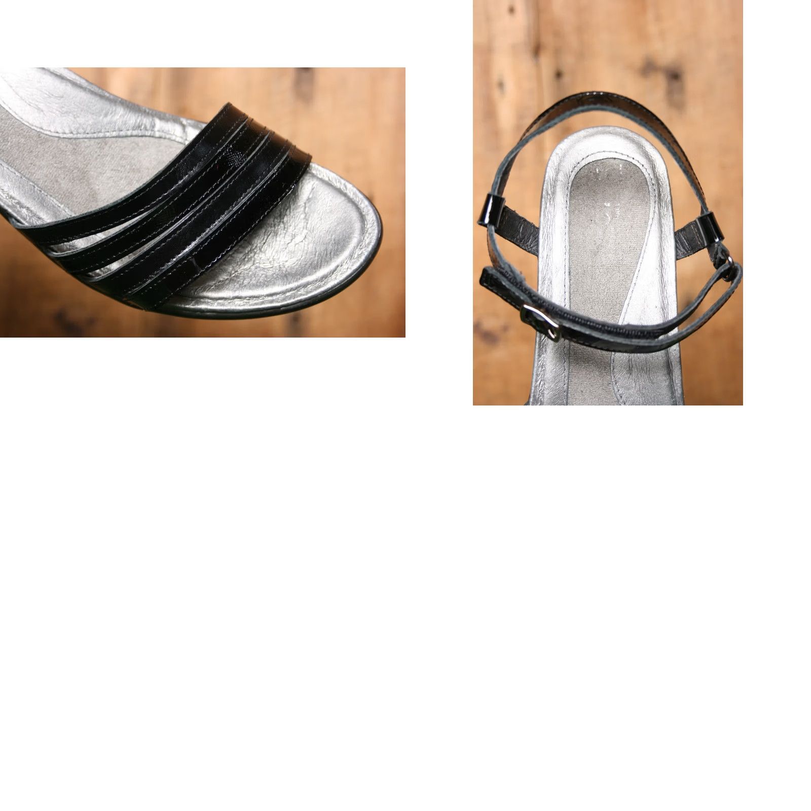Vintage NAOT Current Black Patent & Madras Leather Slingback Sandals EU 42 | US 11 Womens Sandal Naot Avantgarde Collection Size US 11 / IT 41 - 8 Thumbnail
