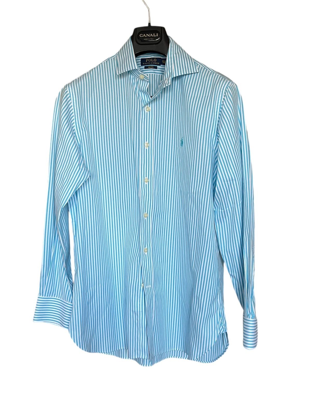 Polo Ralph Lauren Polo Ralph Lauren Turquoise/White striped sleeve shirt Size US L / EU 52-54 / 3 - 1 Thumbnail