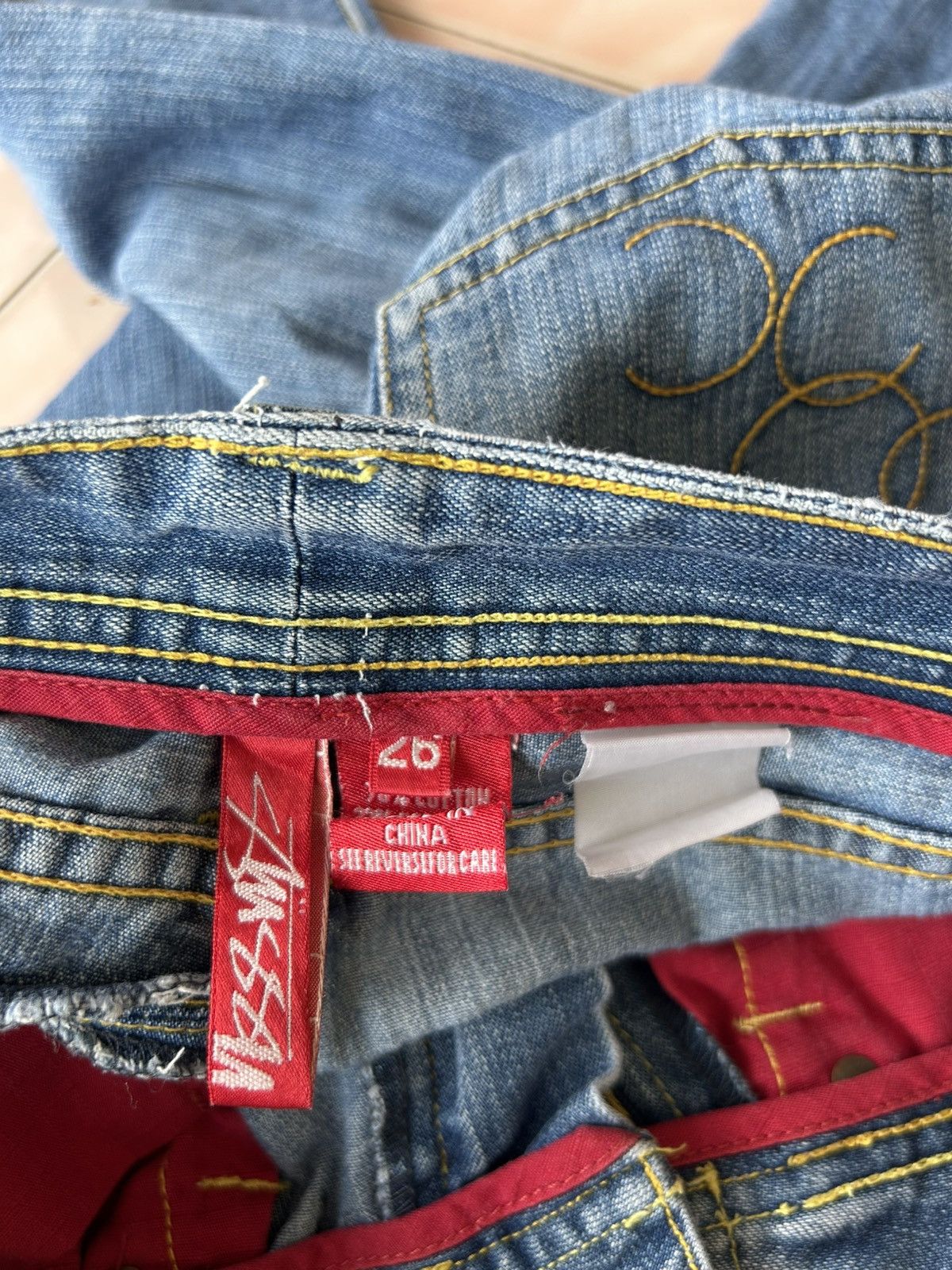 Stussy Stussy Semi Bootcut Distressed Jeans Size 26" / US 2 / IT 38 - 14 Thumbnail