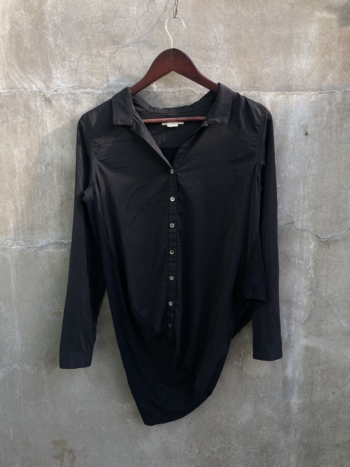 Asymmetrical Buttoned Mini Dress / Shirt