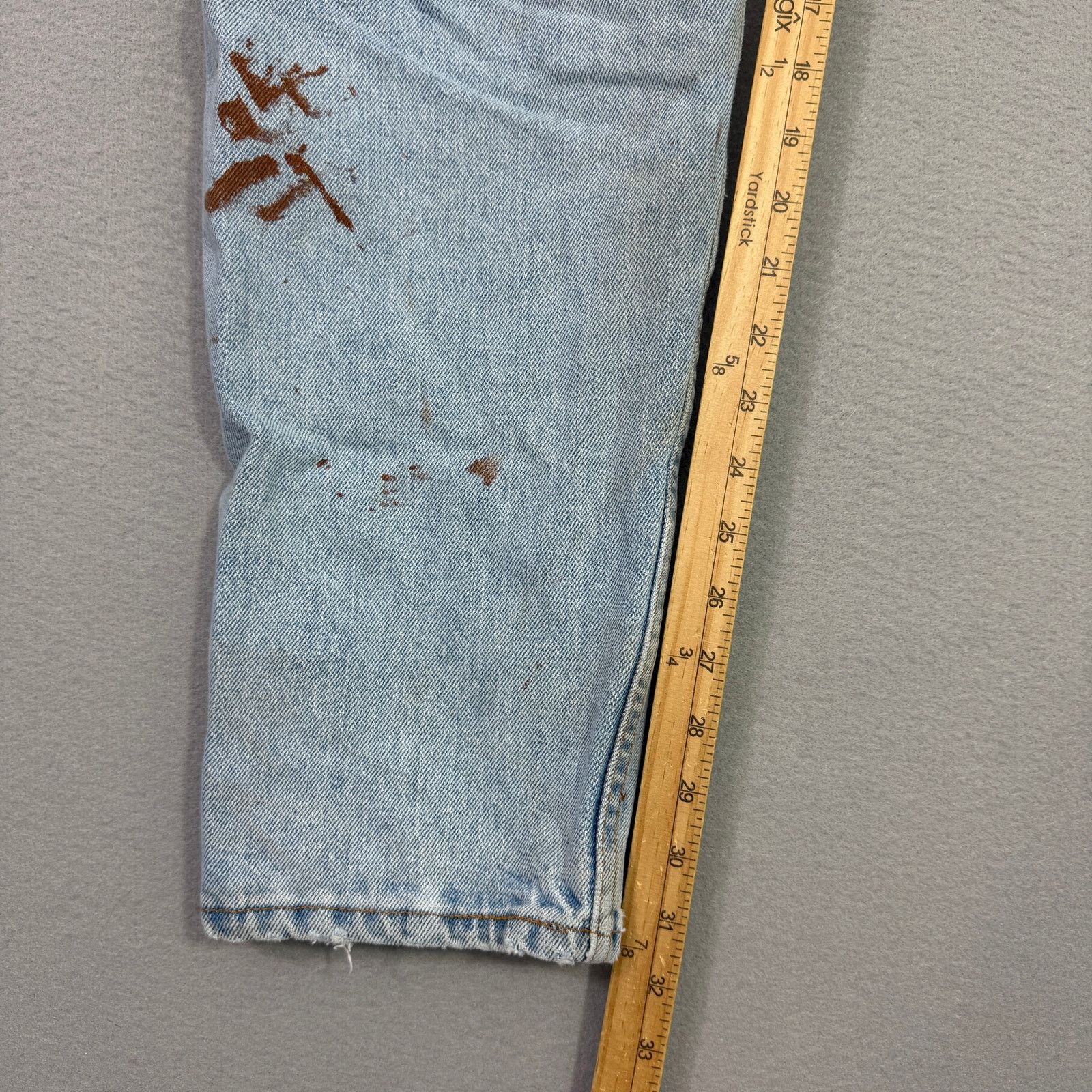 Levi's Vintage Levis 550 Jeans 34x32 Blue Paint Splatter Relaxed Size US 34 / EU 50 - 12 Thumbnail