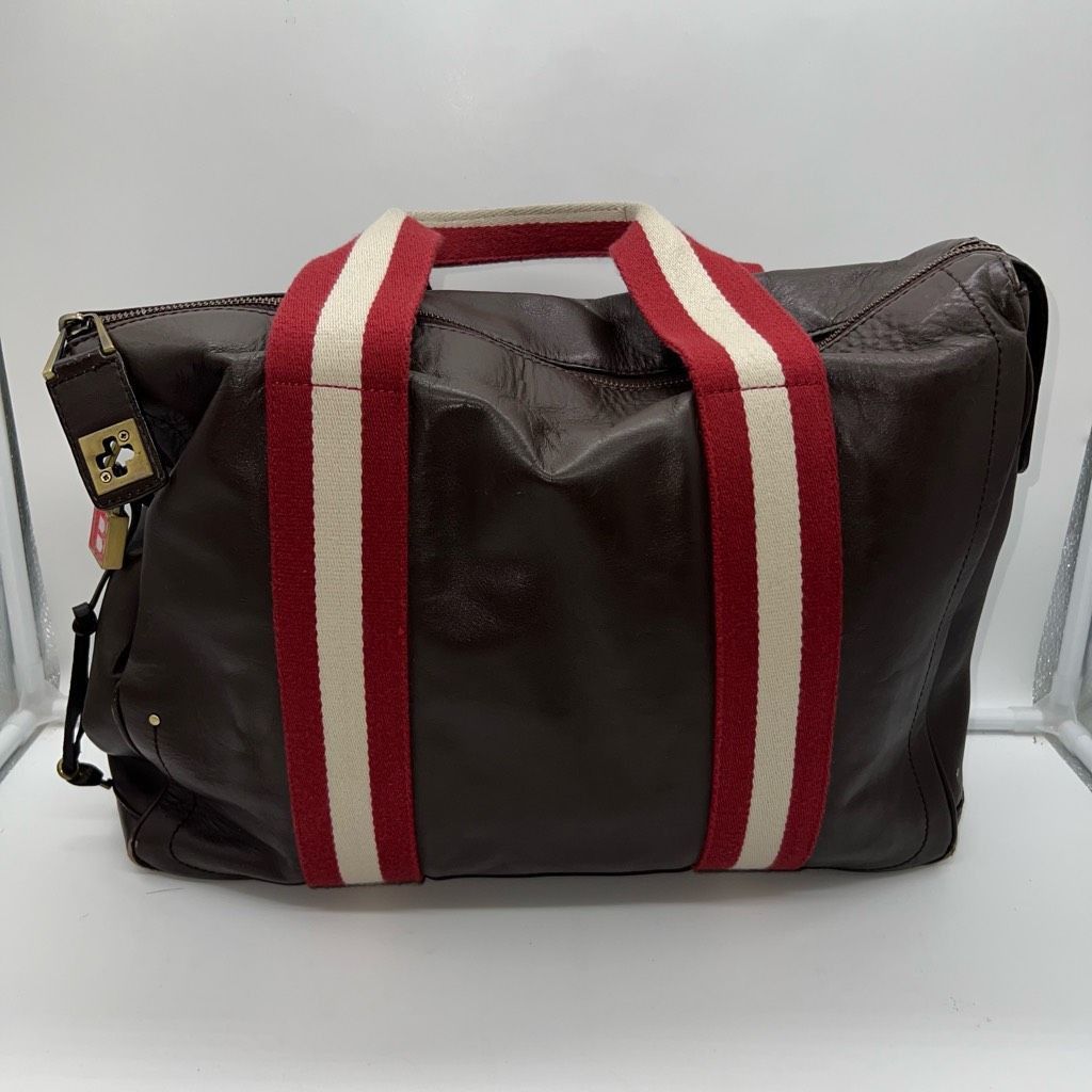 image of Bally Brown Leather Large Tote Bag With Lock And Key, Women's