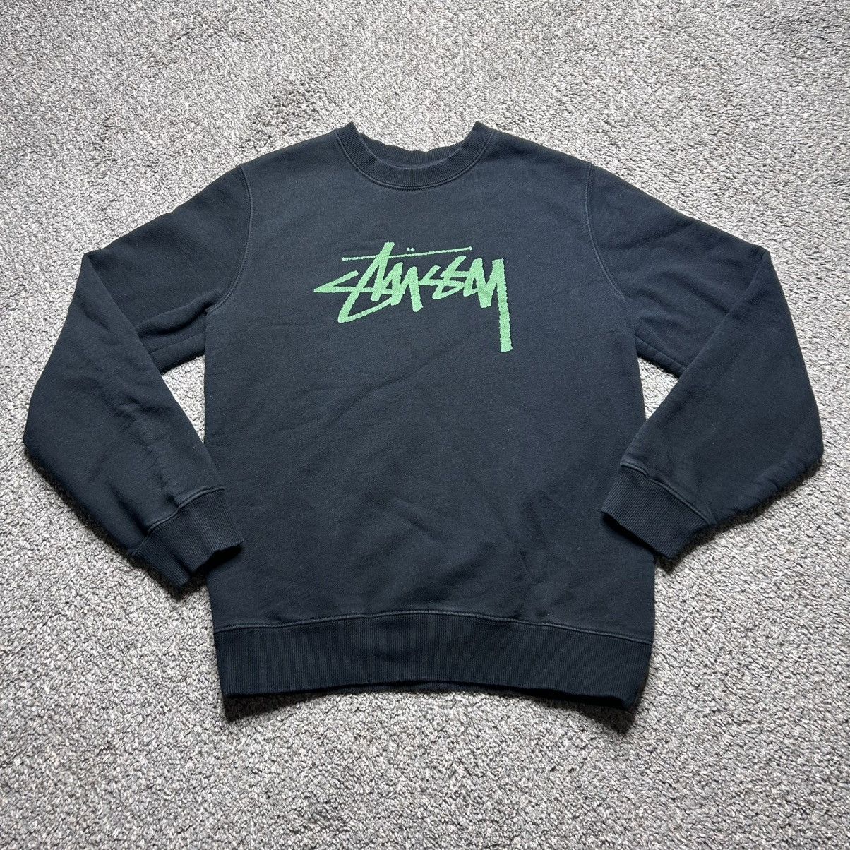 Stussy × Vintage Stussy logo black crewneck sweater sz xs Size US XS / EU 42 / 0 - 1 Thumbnail