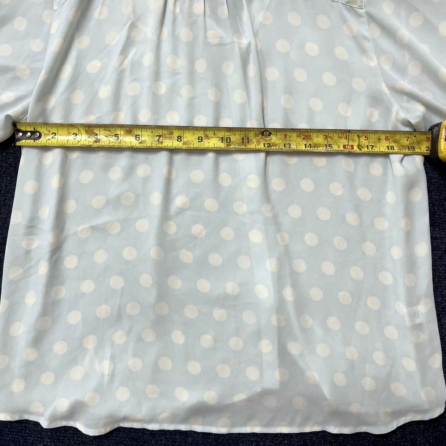 Loft LOFT Petites Shirt Womens XL Polka Dot Button-Down Blue Light Size XL / US 12-14 / IT 48-50 - 5 Thumbnail