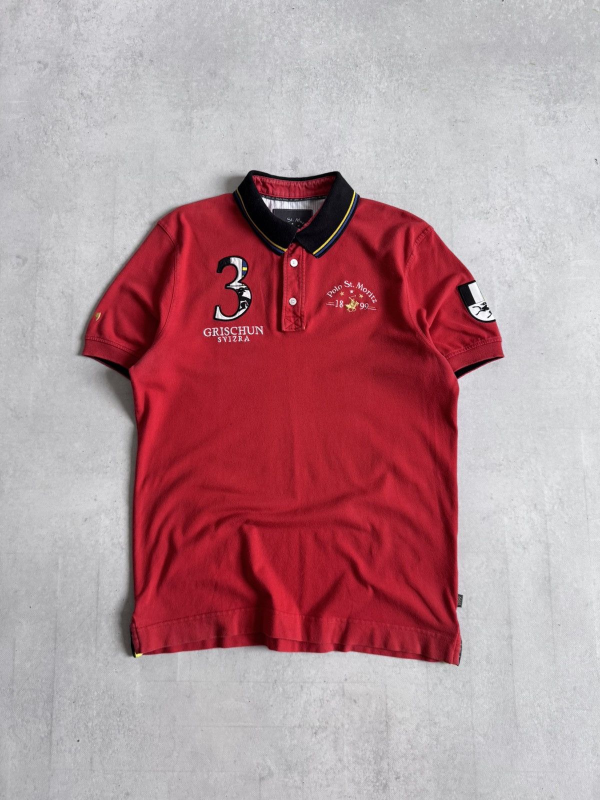 Vintage Vintage St.Moritz 1899 Switzerland 3 Style Unisex Polo Y2K Size US M / EU 48-50 / 2 - 1 Thumbnail