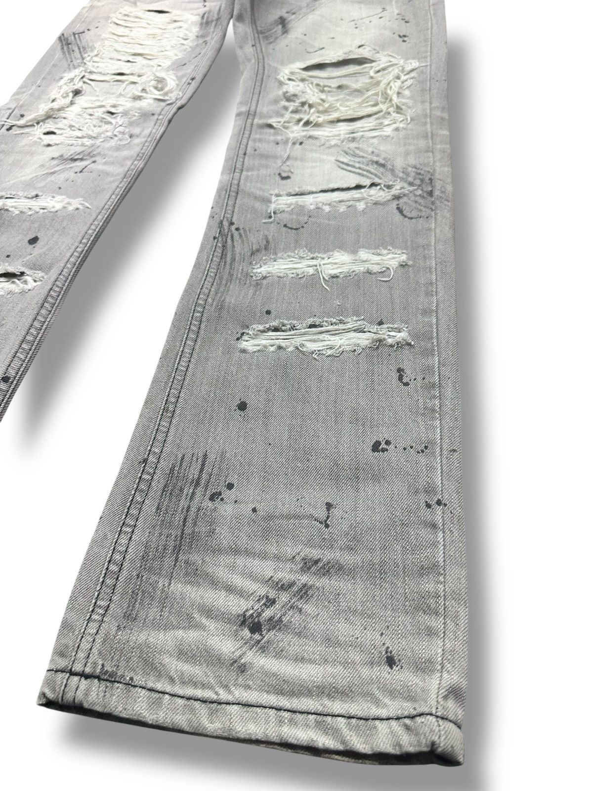 Lip Service Vintage LIP SERVICE Distressed Jeans with Painted & Faded Size US 31 - 16 Thumbnail