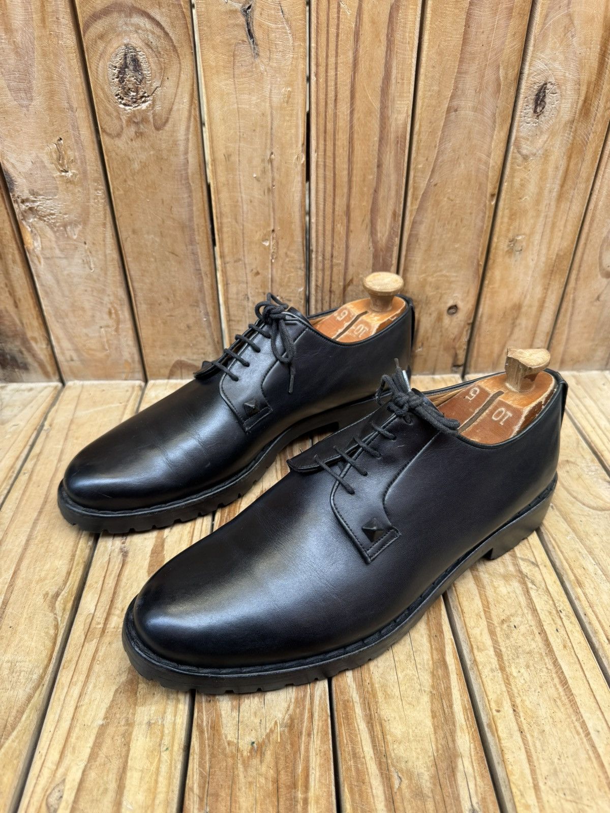 Valentino valentino garavani black leather derby dress Shoes EUR 43 Size US 10 / EU 43 - 13 Thumbnail