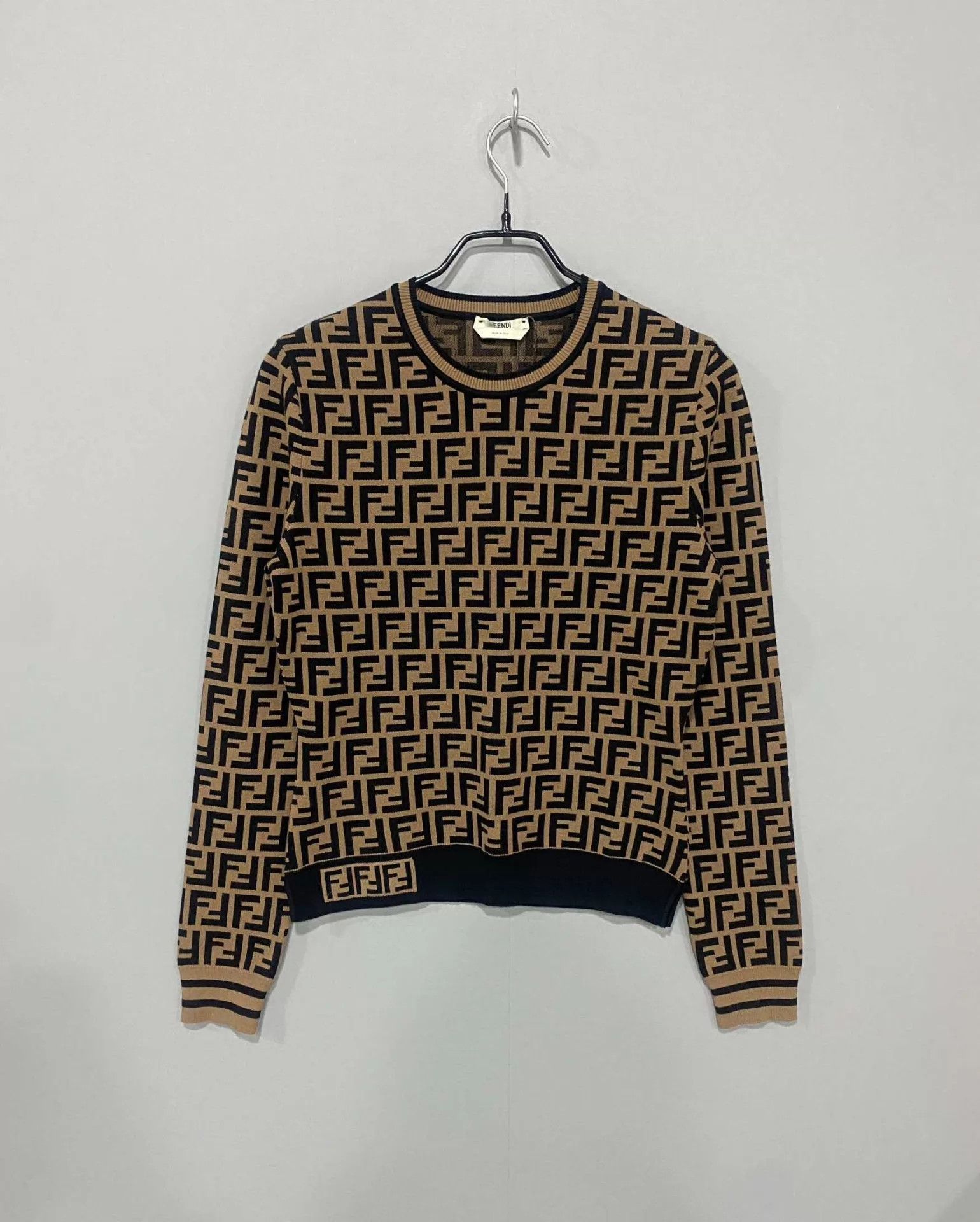Fendi FENDI FF Monogram AOP Knit Top Size 40 Size S / US 4 / IT 40 - 1 Thumbnail