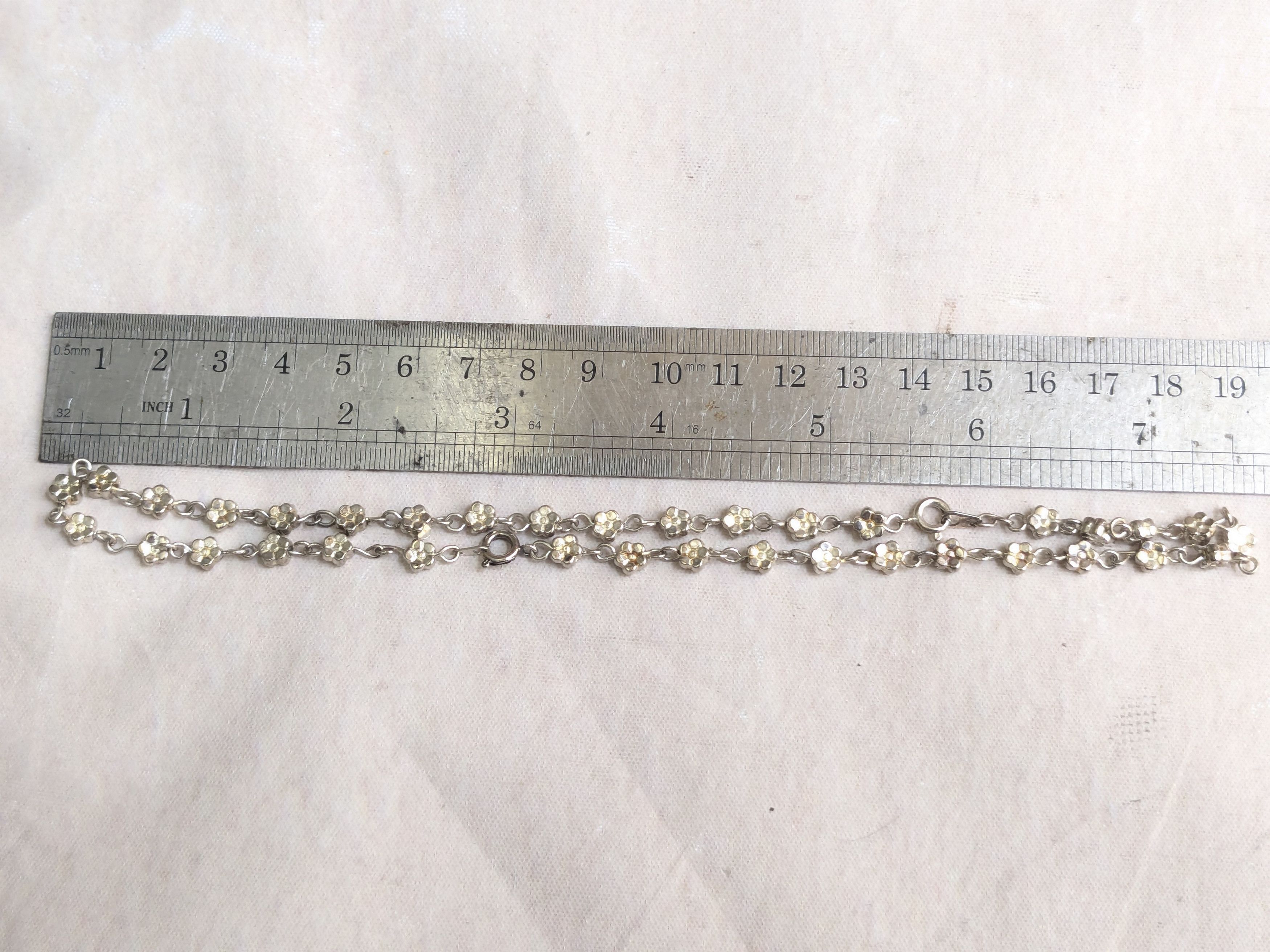 Jewelry Silver Necklace Flowers Floral 15" Y2K Cute Size ONE SIZE - 6 Thumbnail