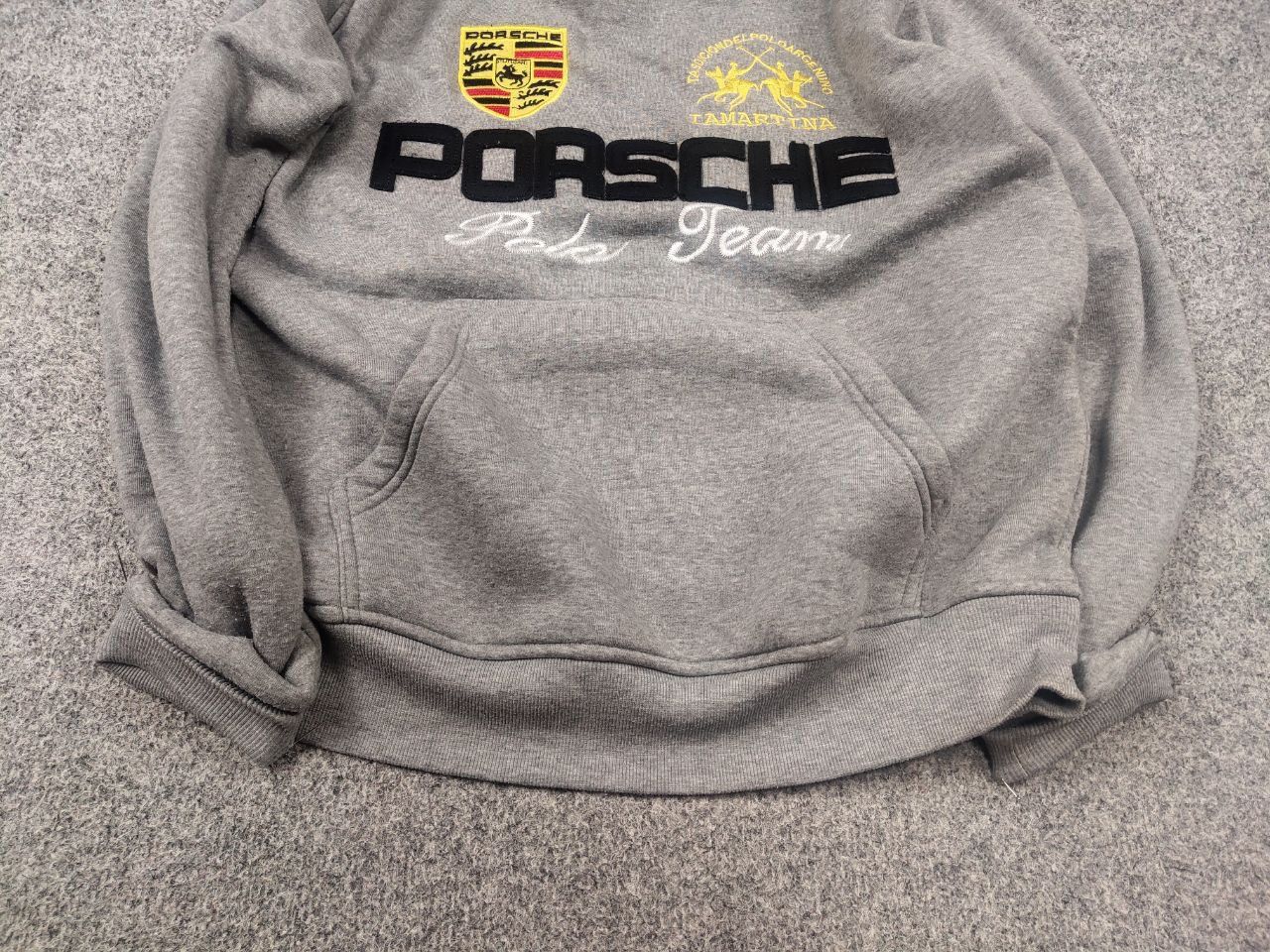 Vintage Vintage Porsche Polo Team La martina Logo Gray Hoodie Y2K Size US L / EU 52-54 / 3 - 8 Thumbnail