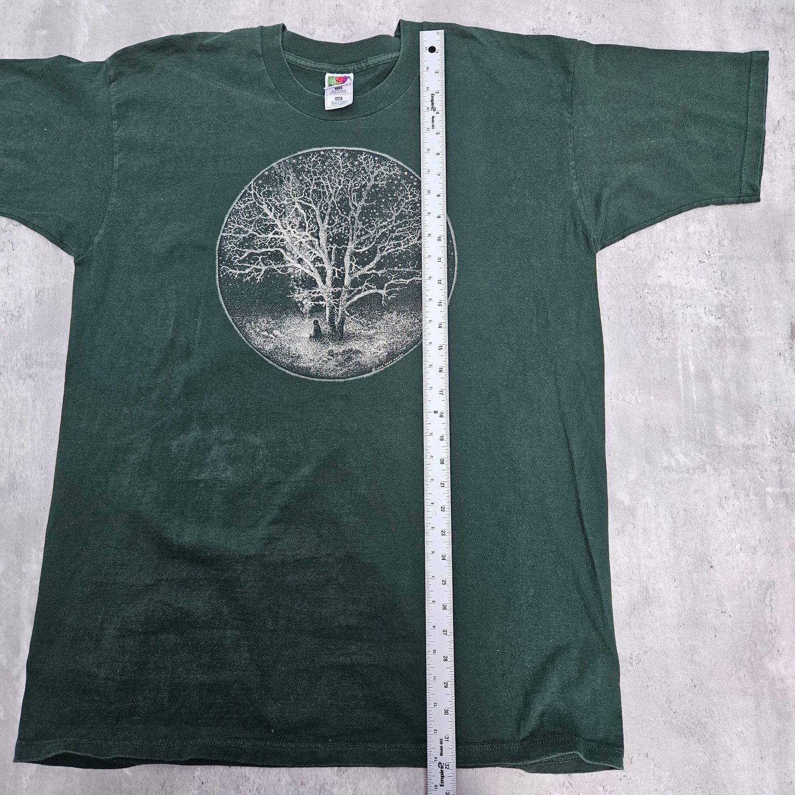 Hanes Vintage Y2K Tree Artwork T shirt Size 2XL Green Size US L / EU 52-54 / 3 - 5 Thumbnail