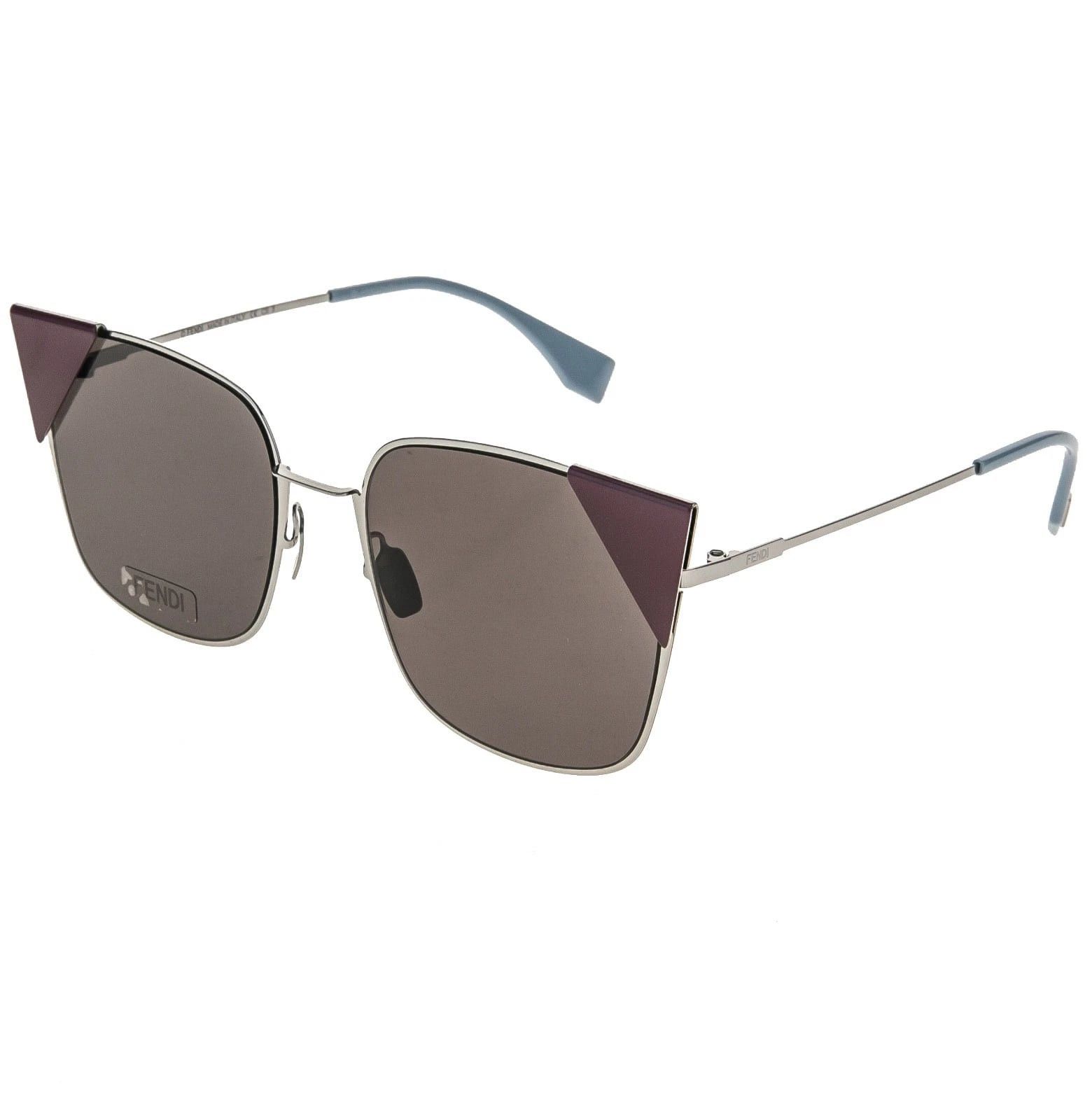 Fendi FENDI LEI FF0191S 0191 Silver Purple Mauve Triangle Sunglass Size ONE SIZE - 6 Thumbnail