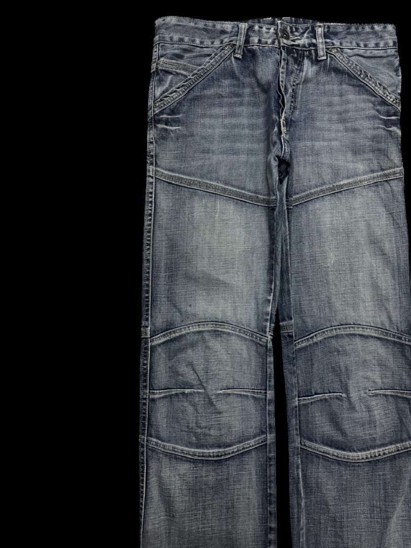 Tornado Mart Vintage 90s Style Japanese Denim Washed Distress Double knee Size US 31 - 4 Thumbnail
