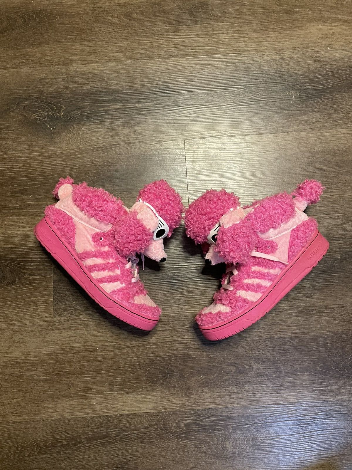 Jeremy Scott Jeremy Scott X Adidas Pink Poodle High Top Sneaker | Grailed
