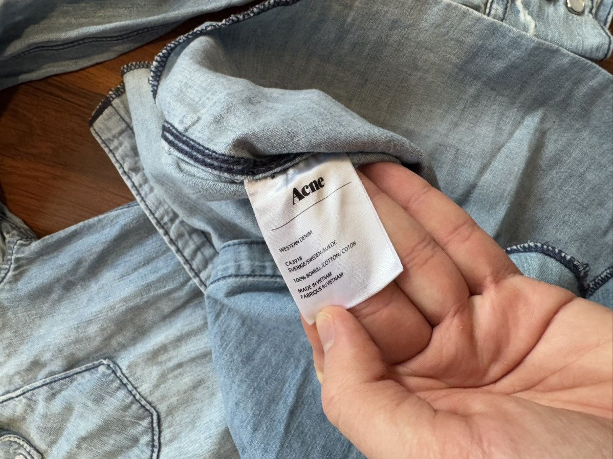 Acne Studios ACNE STUDIOS Western Denim Button-Up Shirt Small 46 Navy Size US S / EU 44-46 / 1 - 4 Thumbnail