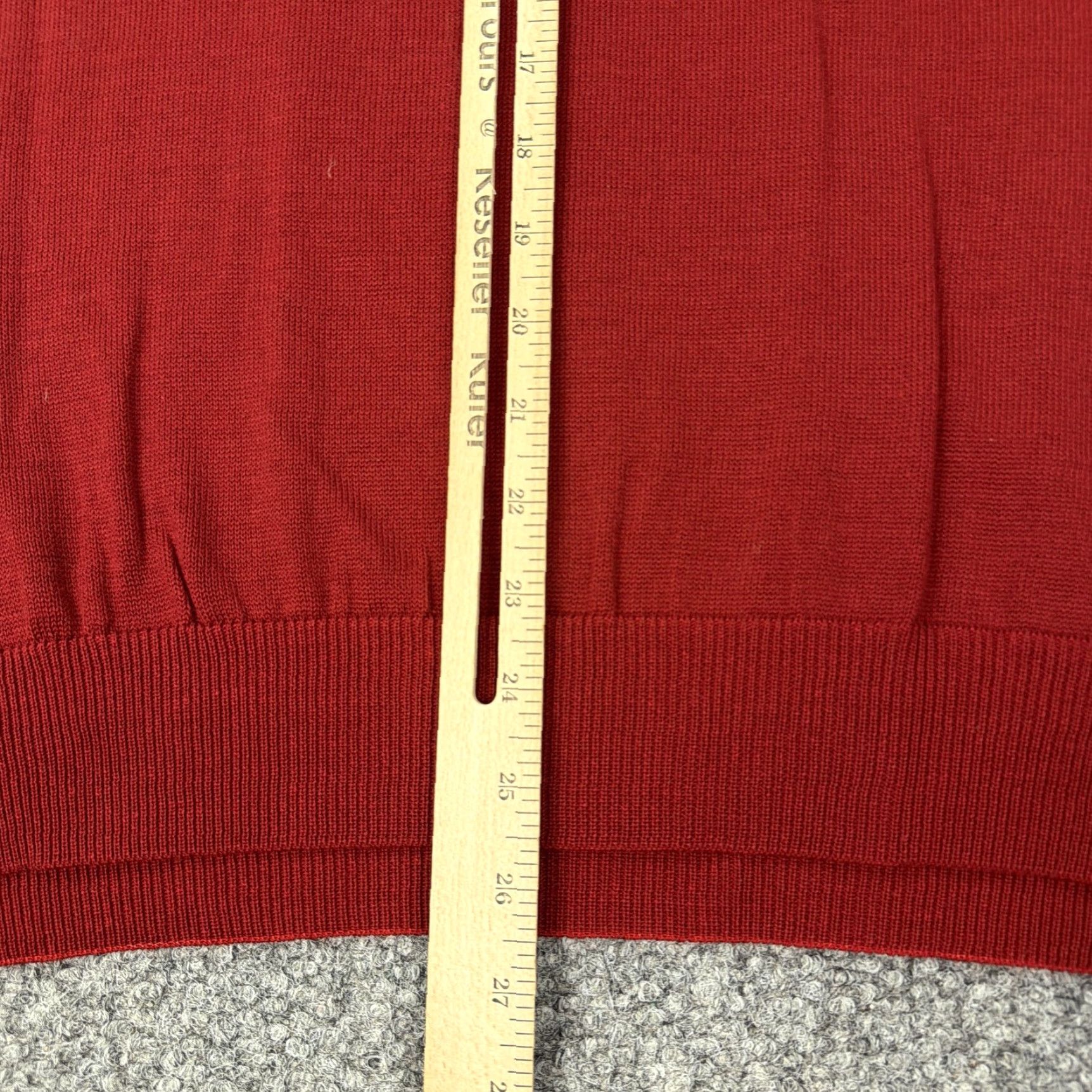Vintage VINTAGE Montechiaro Sweater Mens Medium Red Striped V Neck Knit Made In Italy Wool Blend Size US M / EU 48-50 / 2 - 5 Thumbnail
