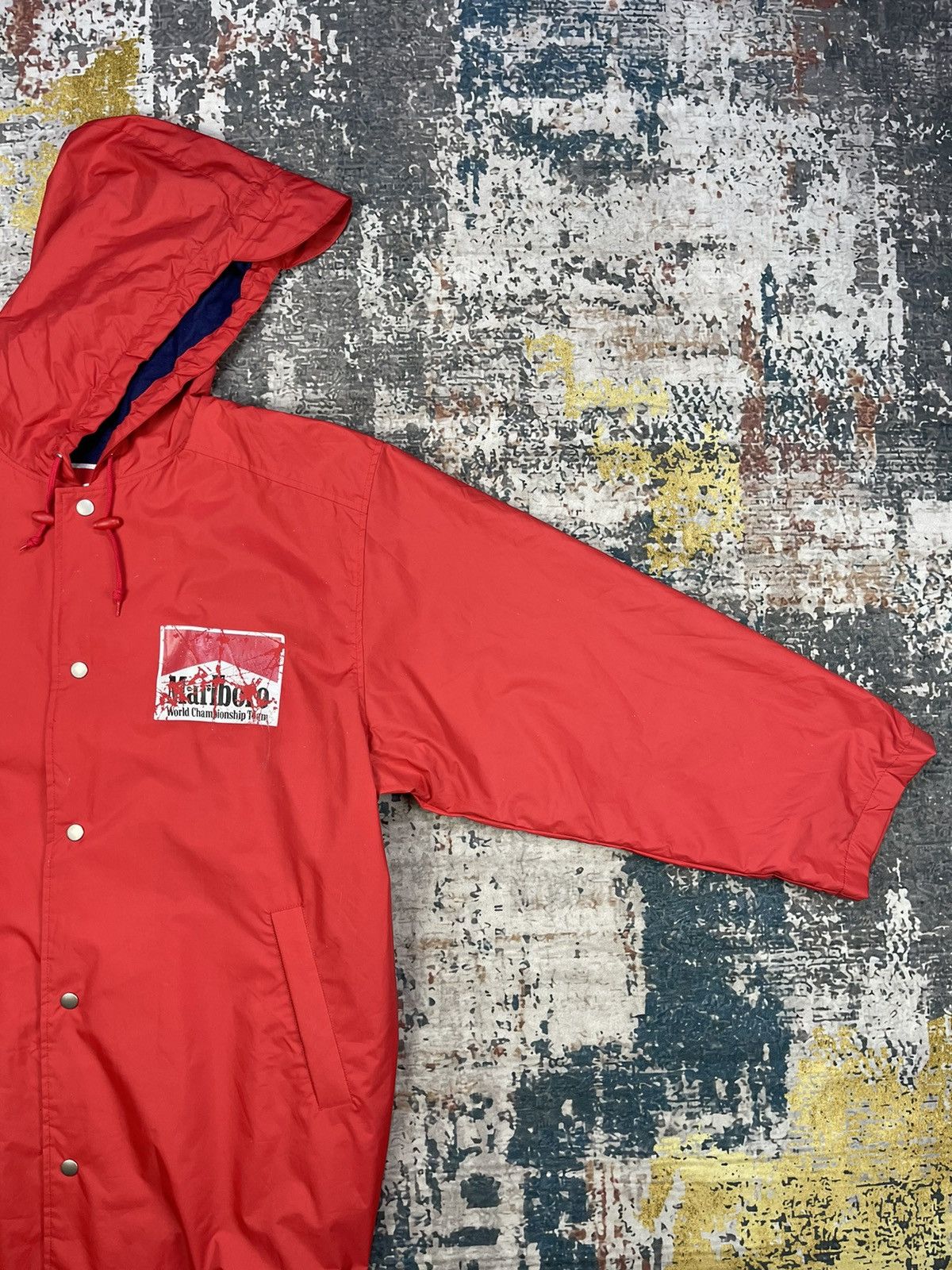 Marlboro Vintage Marlboro Warmer Fleece Lining Hooded Jacket Size US L / EU 52-54 / 3 - 3 Thumbnail