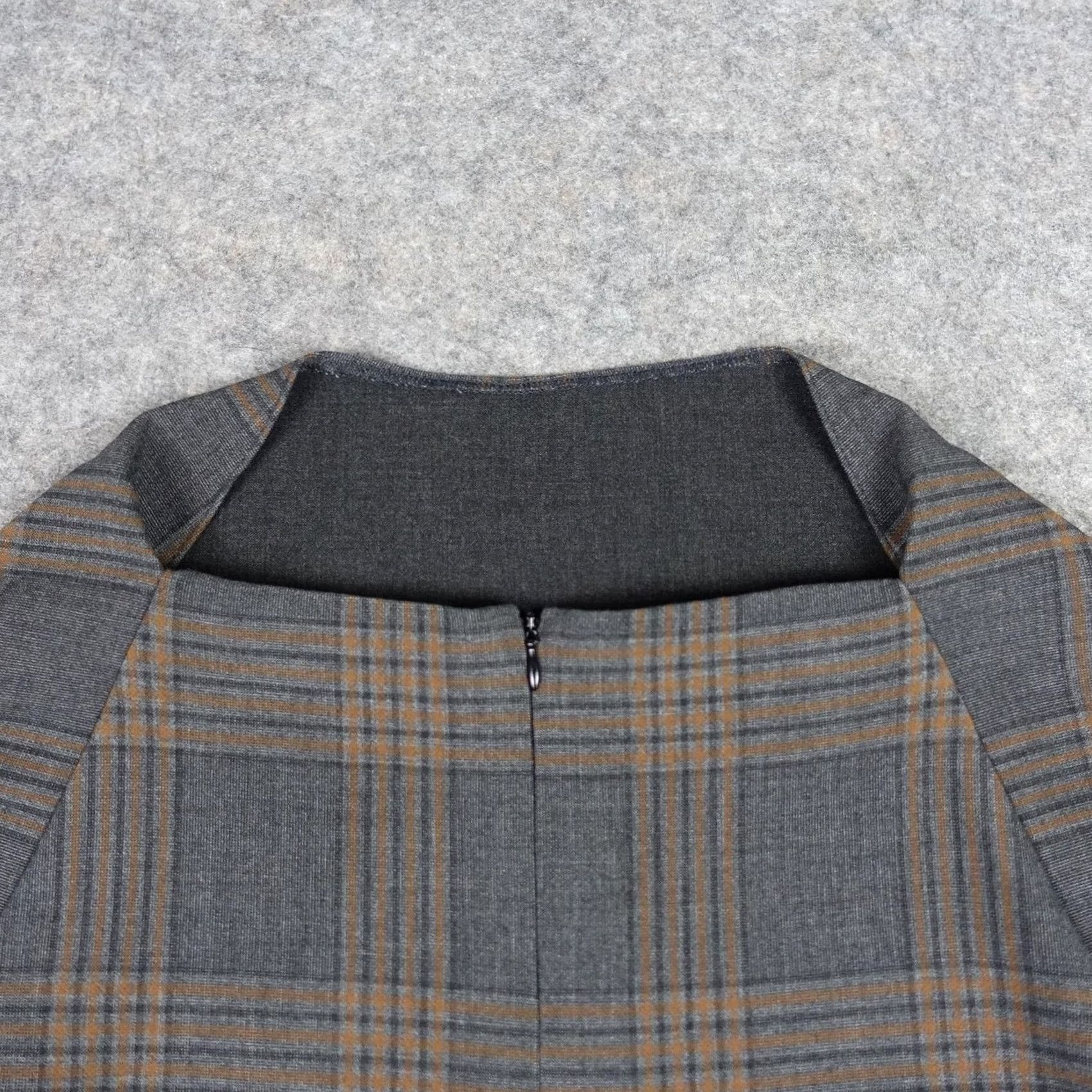 Zara Zara Dress Womens Medium Gray Plaid Long Sleeve Sheath Workwear Knee Length Zipper Round Neck Vintage No Size M / US 6-8 / IT 42-44 - 5 Thumbnail
