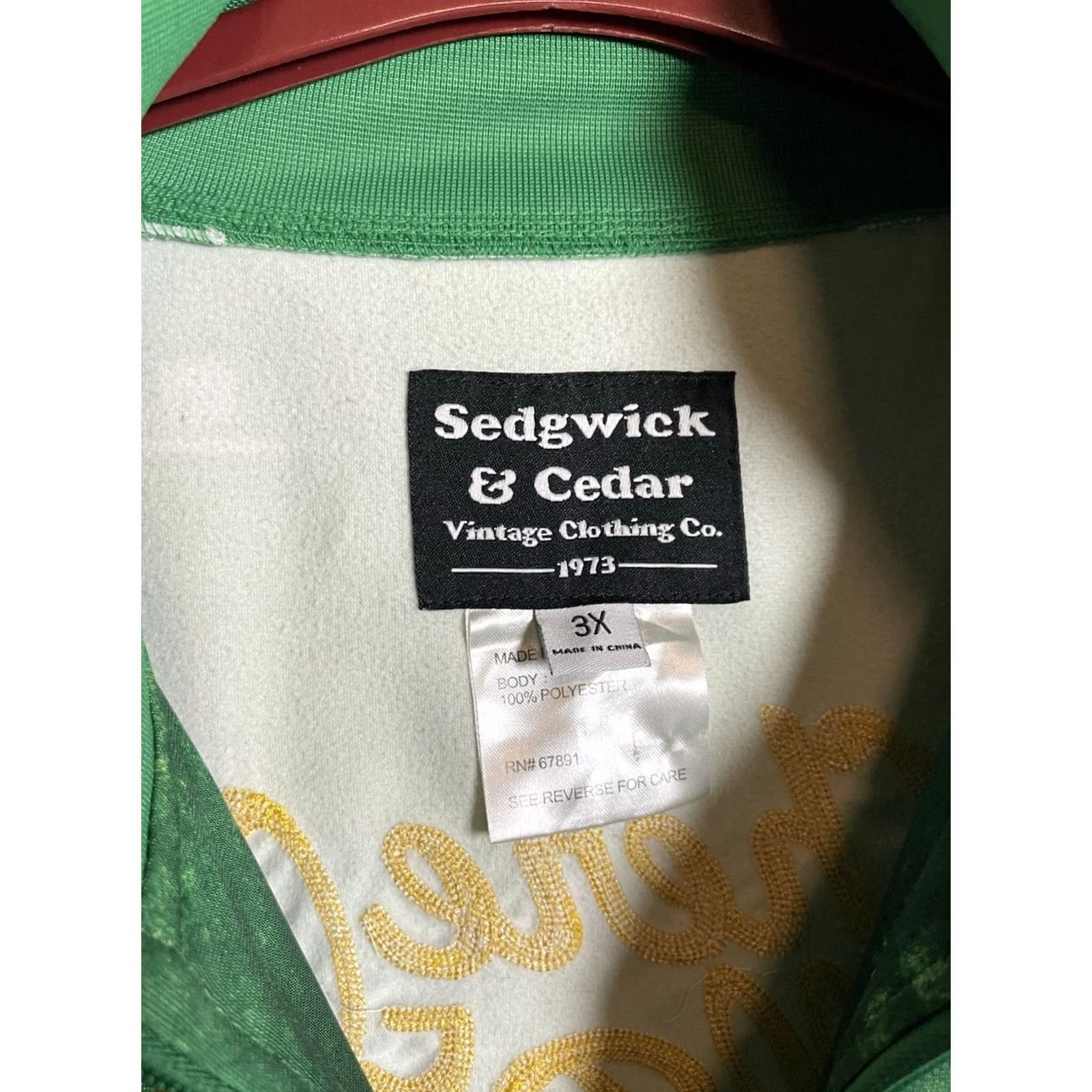 Vintage Sedgwick & Cedar Track Jacket 3XL Men Green 1973 24" Pit to Pit 31" Length Vintage? 2020s? Size US XXL / EU 58 / 5 - 5 Thumbnail