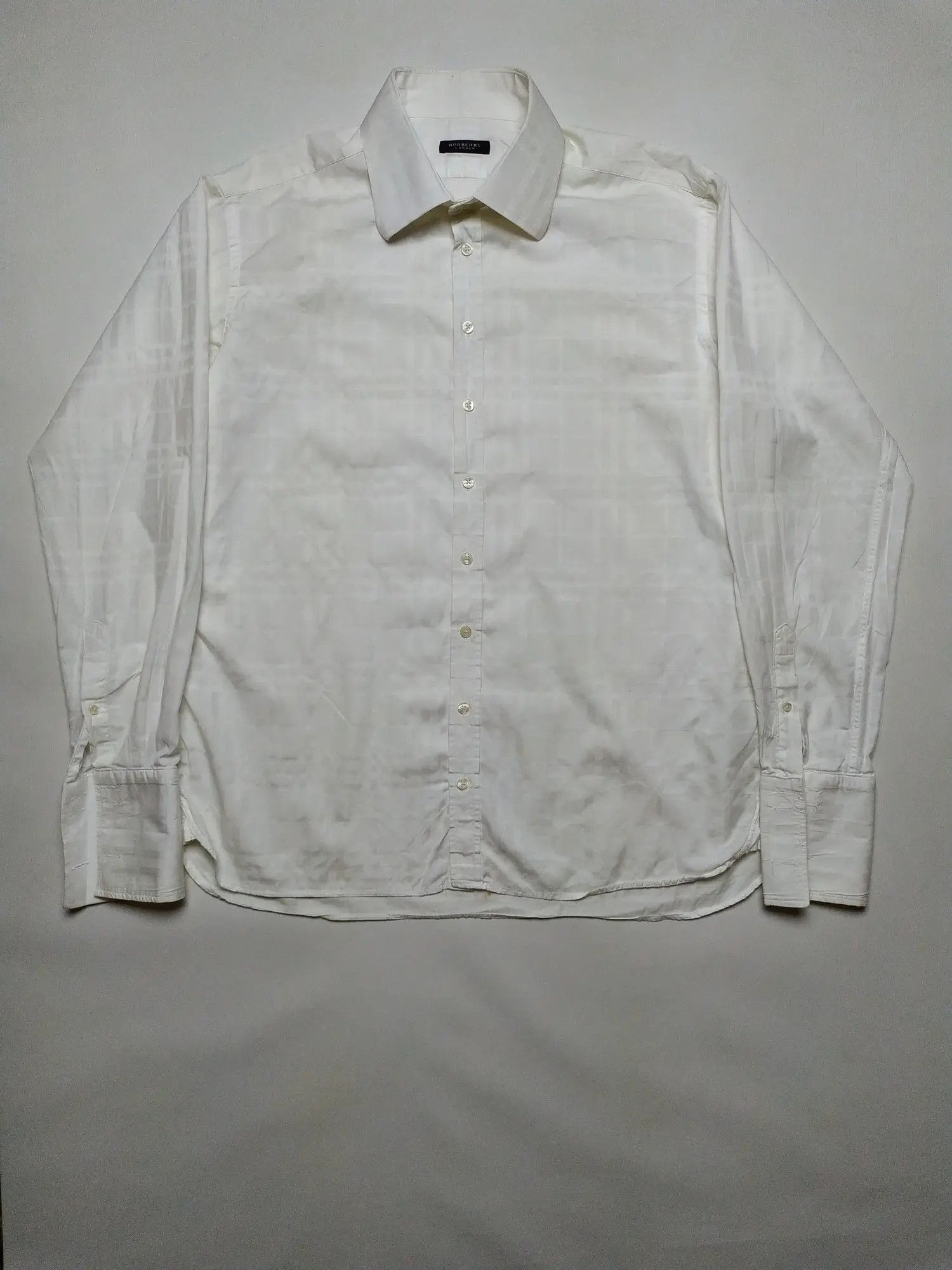 Burberry × Vintage Burberry London cufflinks white checkered shirt Size US XL / EU 56 / 4 - 2 Thumbnail