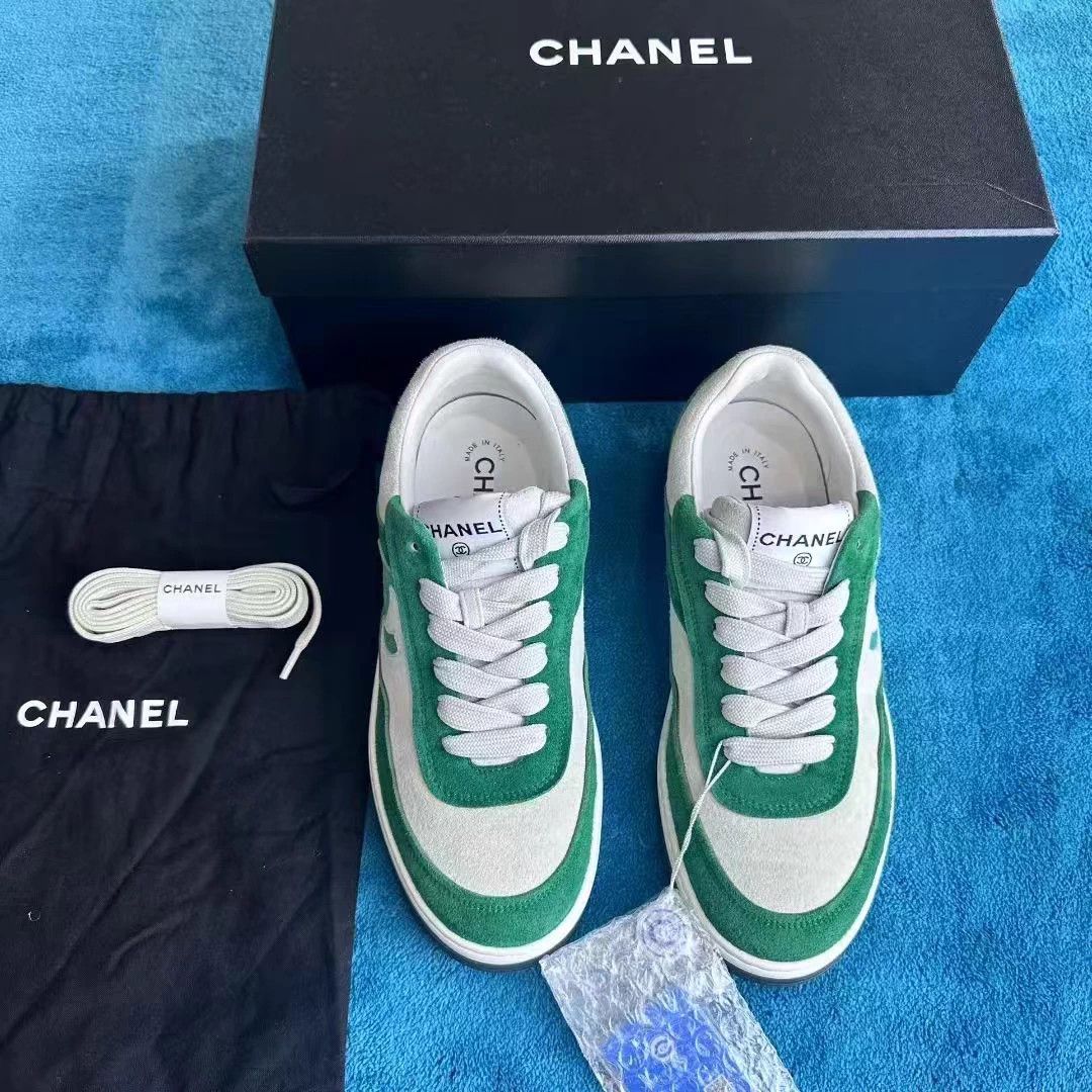Chanel 23P Suede CC Low Top Sneakers 39