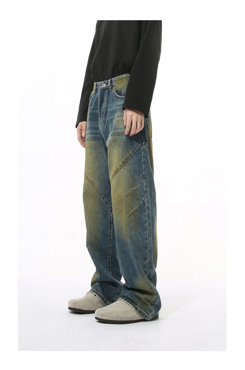 Japanese Brand × Jean Japanese style dyed distressed gradient straight loose jeans Size US 32 / EU 48 - 6 Thumbnail