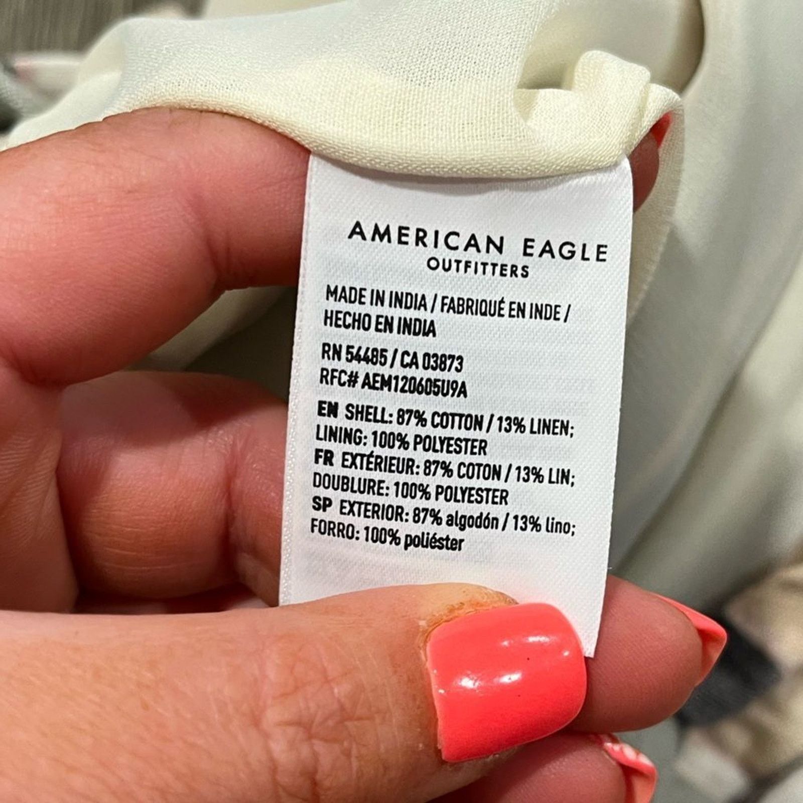 American Eagle Outfitters American Eagle Paperbag Mini Skirt Tie-Waist Linen Cotton S Size 26" / US 2 / IT 38 - 3 Thumbnail