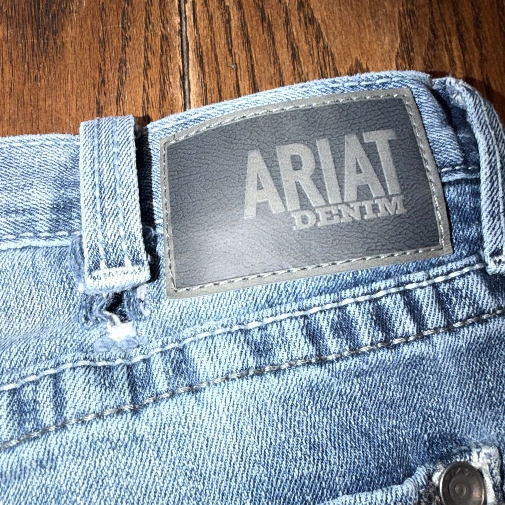 Ariat Ariat M2 Boot Cut Jeans Mens 38x32 Blue Relaxed Fit Traditional Thick Stitch Denim Jeans Size US 38 / EU 54 - 2 Thumbnail