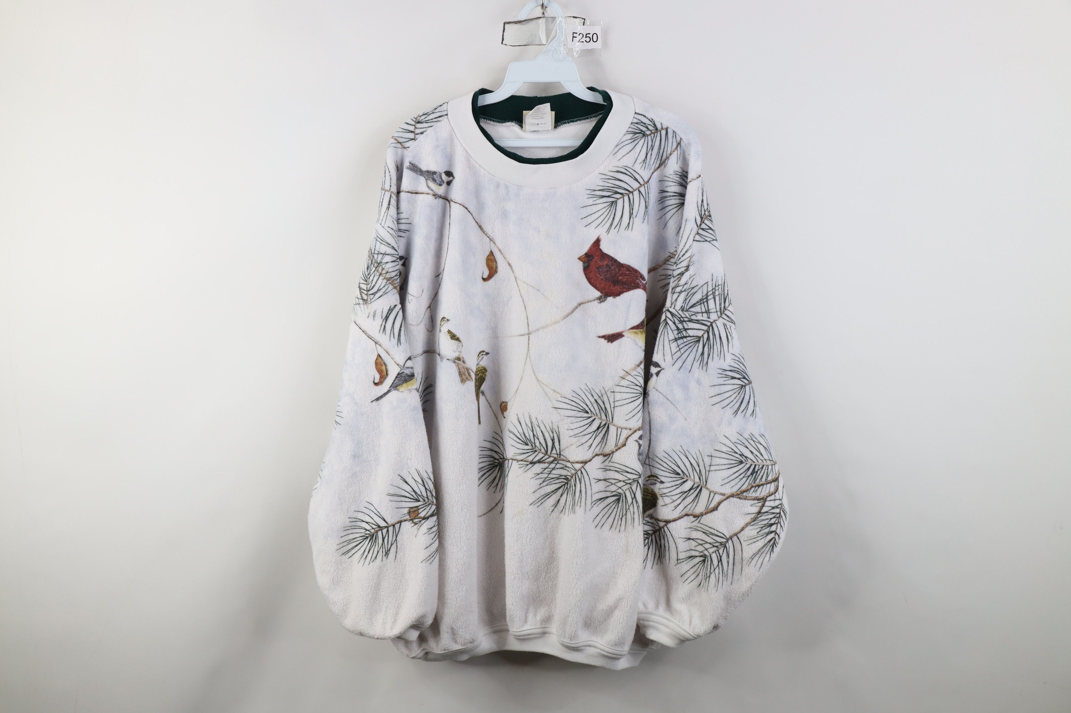 Vintage Vintage 90s Streetwear Bird Nature All Over Print Sweatshirt Size 3XL / US 20-22 - 1 Thumbnail