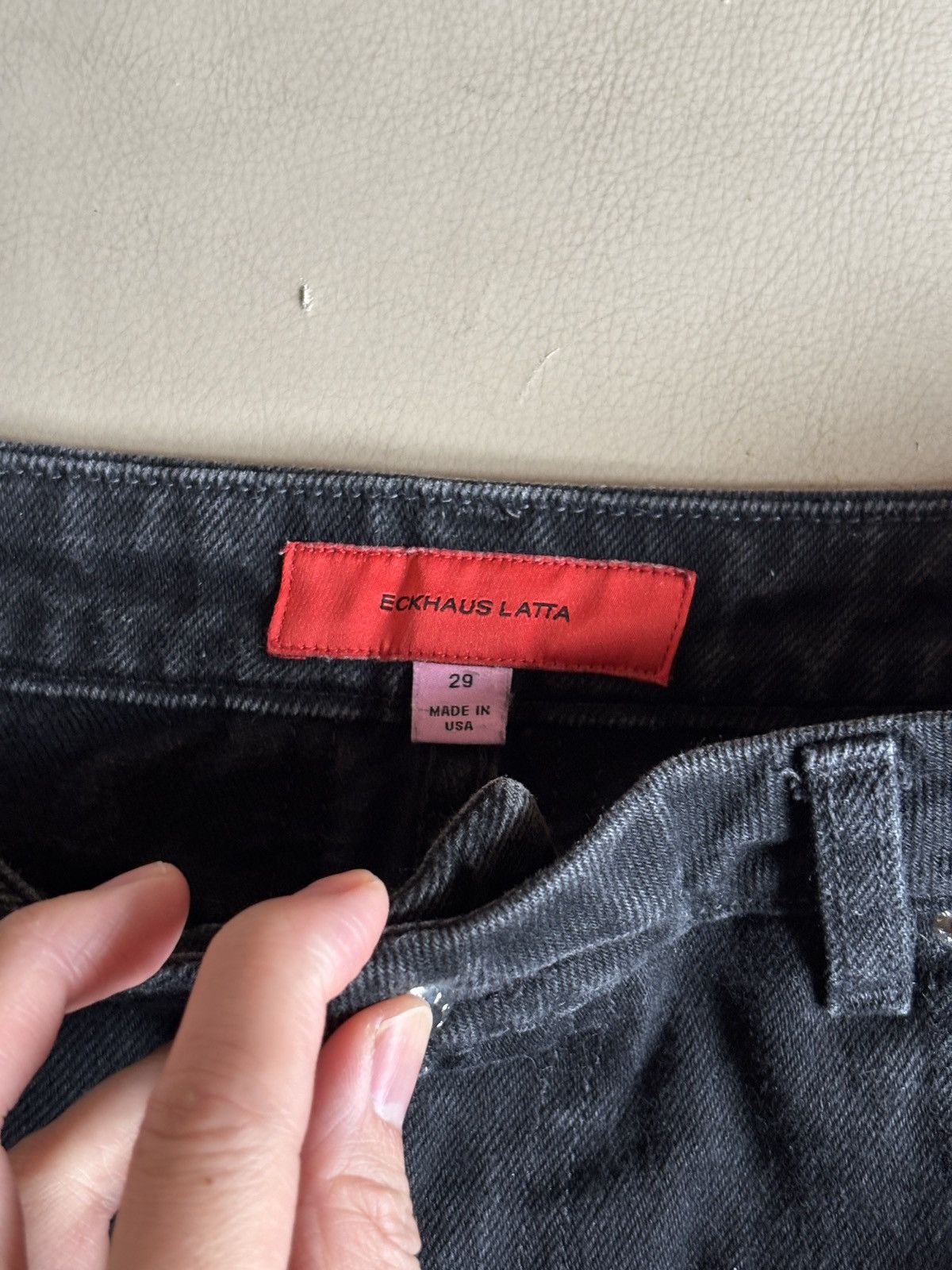 Eckhaus Latta Eckhaus Latta Black El Jeans Size 29 Size US 29 - 2 Thumbnail