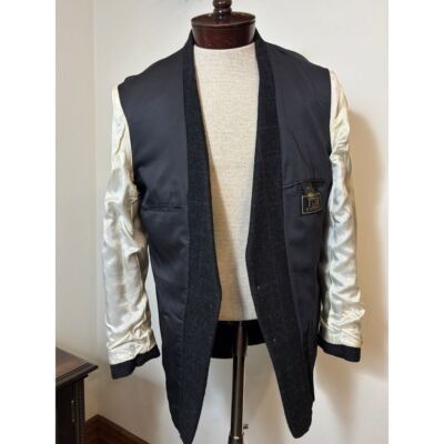 Farah Luxury Charcoal Gray Windowpane Wool Sport Coat Blazer Class Size 40R - 8 Thumbnail