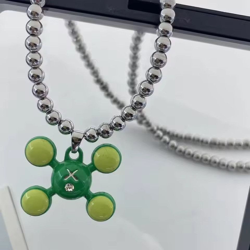 Japanese Brand Riruuko x Asou Harajuku Quadangle Ball Pendant Necklace Y2K Size ONE SIZE - 3 Thumbnail