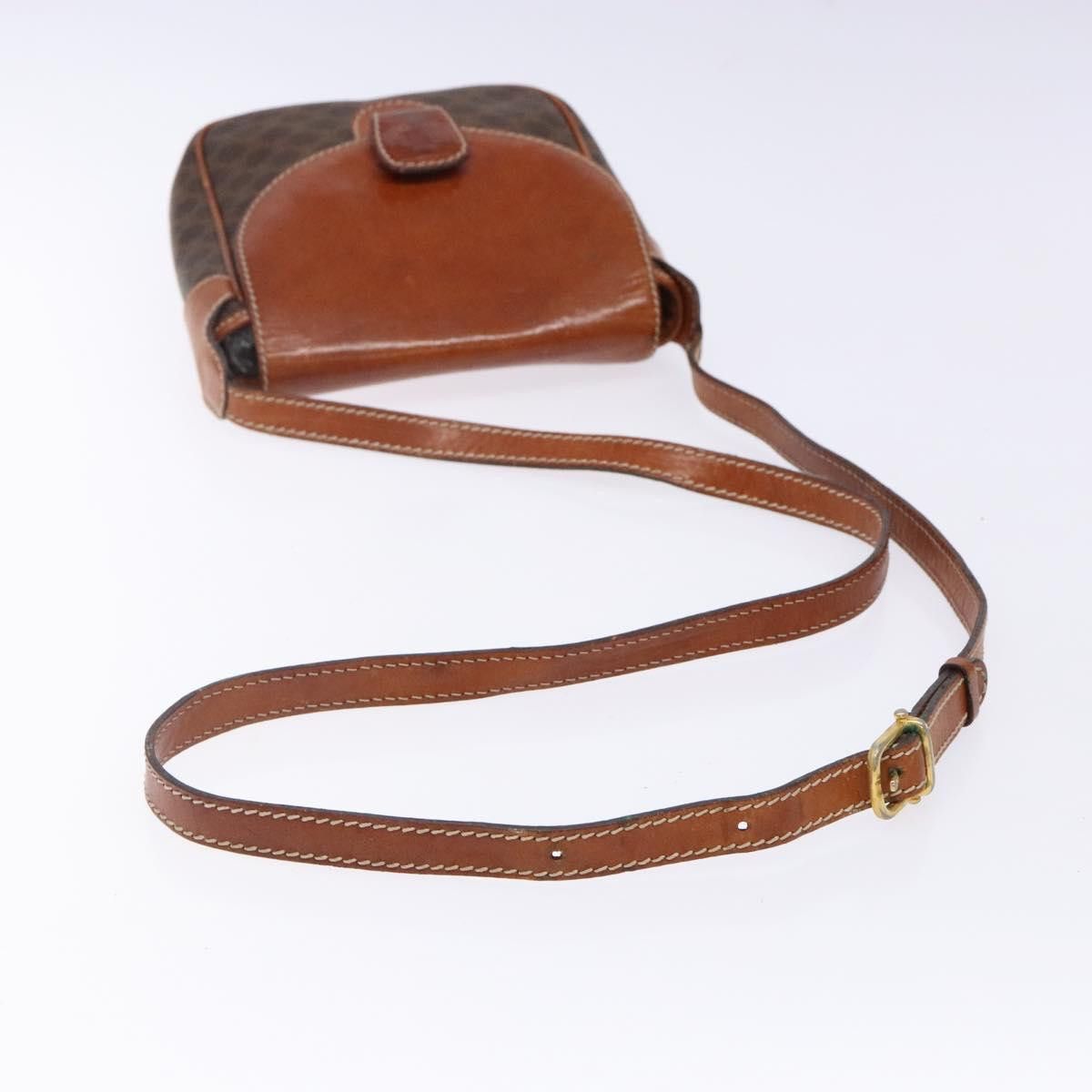 Celine CELINE Macadam Canvas Shoulder Bag Pvc Leather Brown Gold Size ONE SIZE - 7 Thumbnail