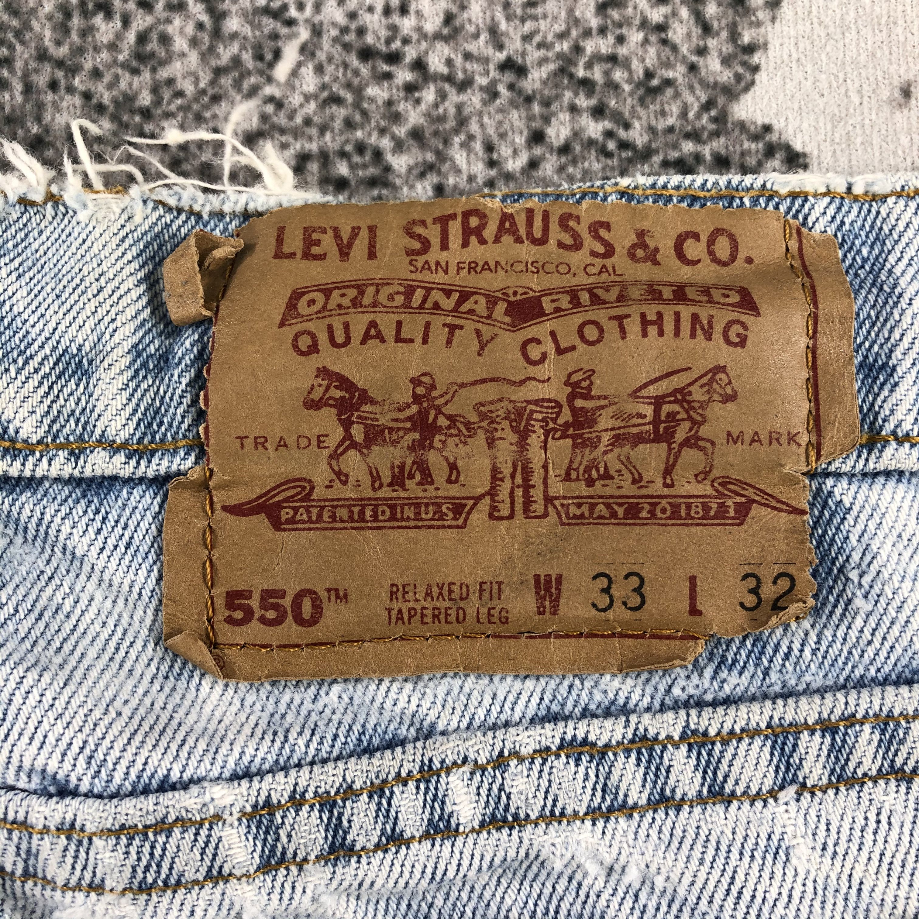 Levi's Vintage 90s Levis 550 Jeans Light Wash Denim KJ929 Size US 32 / EU 48 - 5 Thumbnail