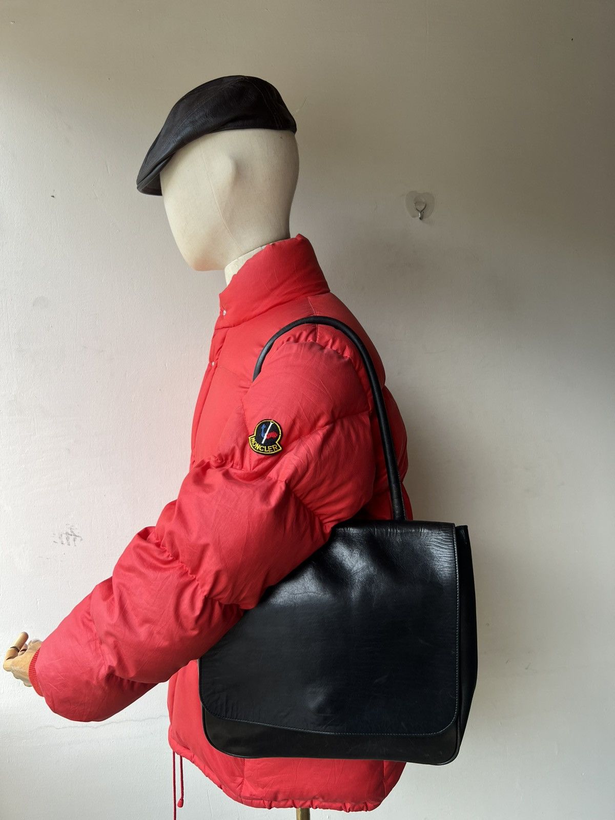 Leather Vintage B. Stuff Japan Patina Black All Leather Bag Size ONE SIZE - 3 Thumbnail