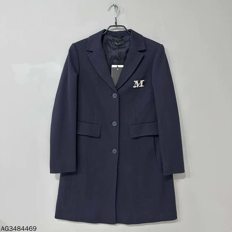 Max Mara MaxMara Navy Blue Women's Coat 0089 Size S / US 4 / IT 40 - 1 Thumbnail