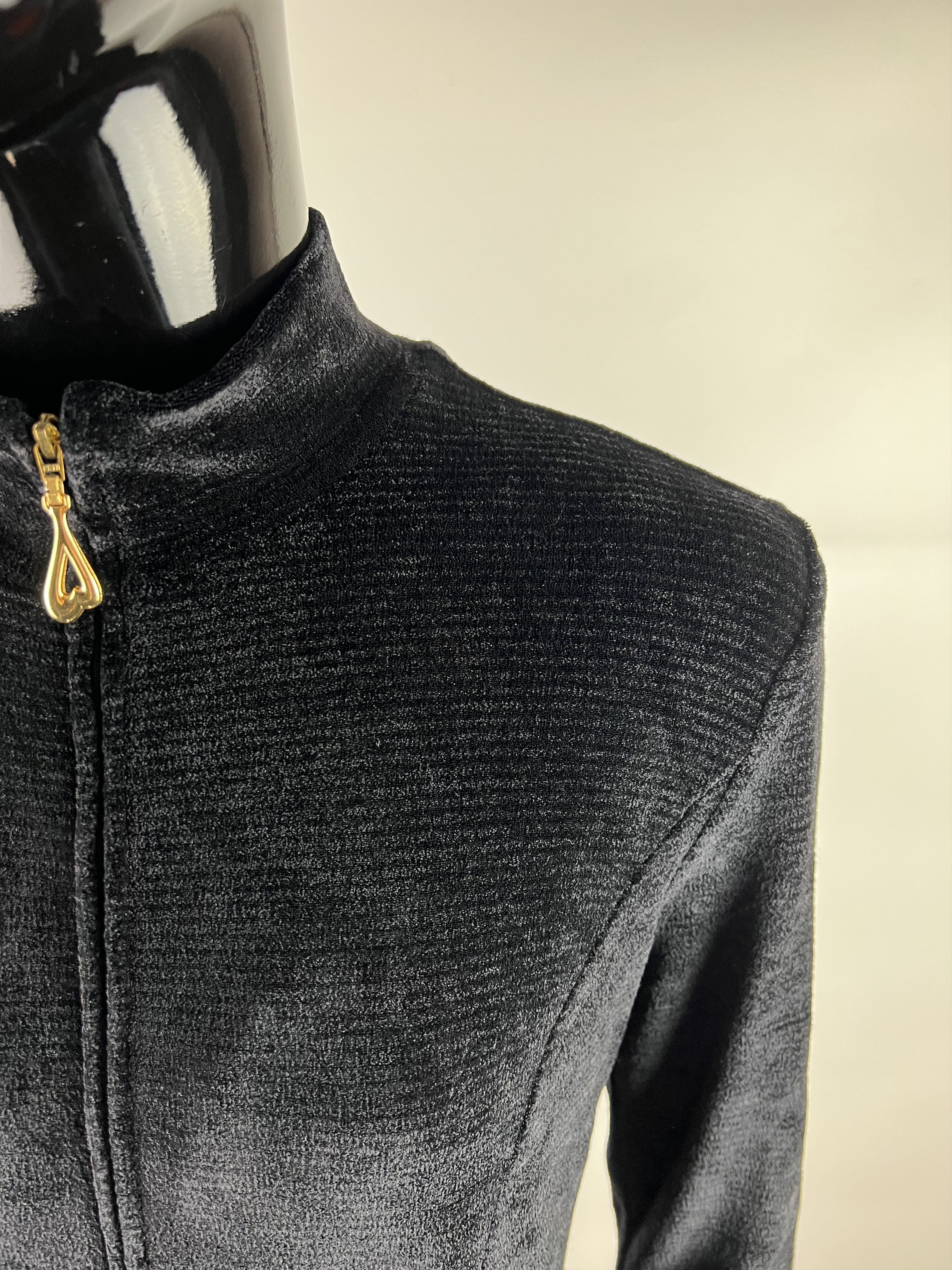 Escada Escada by Margaretha Ley VTG Ribbed Velour Jumpsuit Size 36 Size 27" / US 4 / IT 40 - 10 Thumbnail