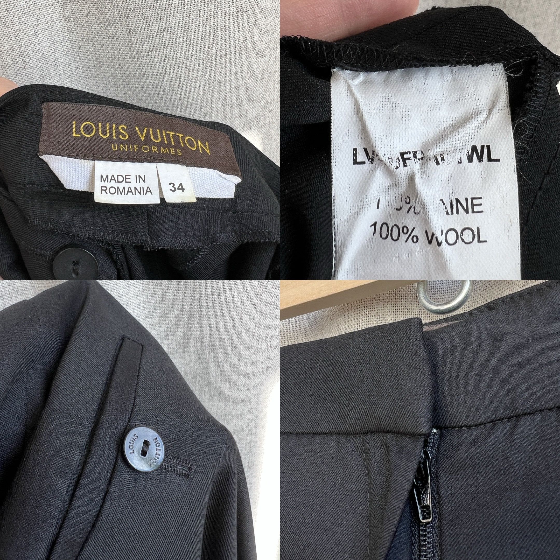 Louis Vuitton Vintage Louis Vuitton Uniformes Wool Classic Trousers Size 28" / US 6 / IT 42 - 5 Thumbnail