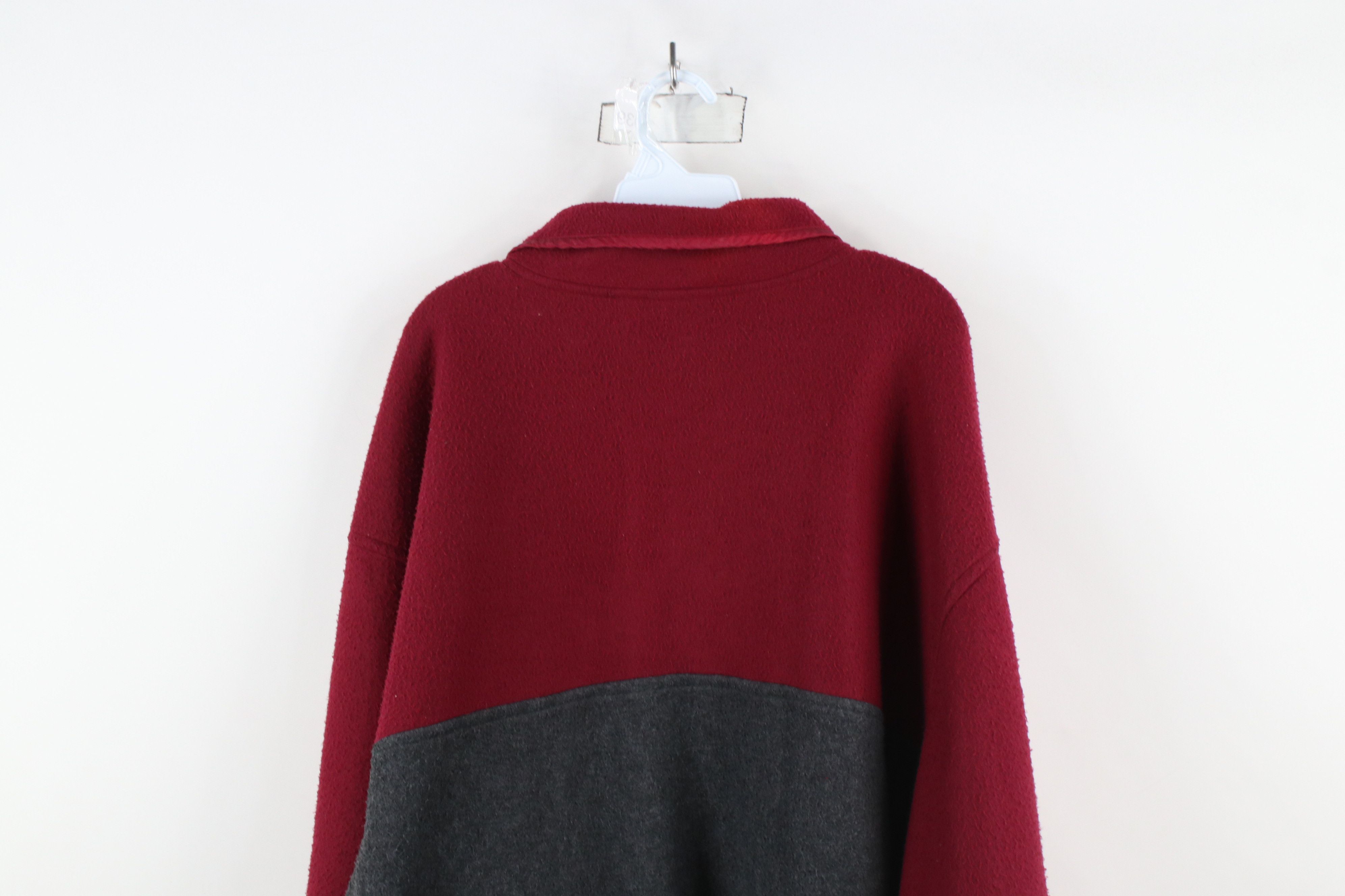 Vintage Vintage 90s Streetwear Block Snap Button Fleece Sweater Size US XL / EU 56 / 4 - 12 Thumbnail