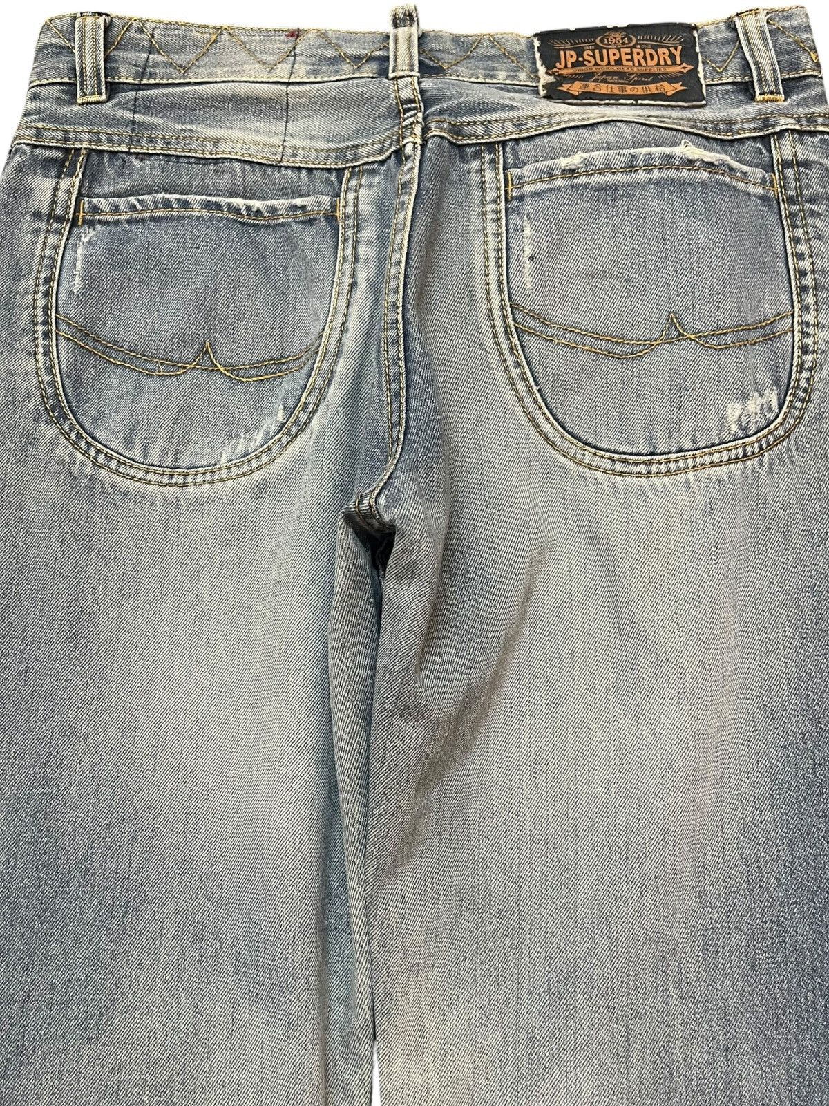 Superdry Vintage JP.Superdry Grunge Faded Distressed Denim Size US 31 - 7 Thumbnail
