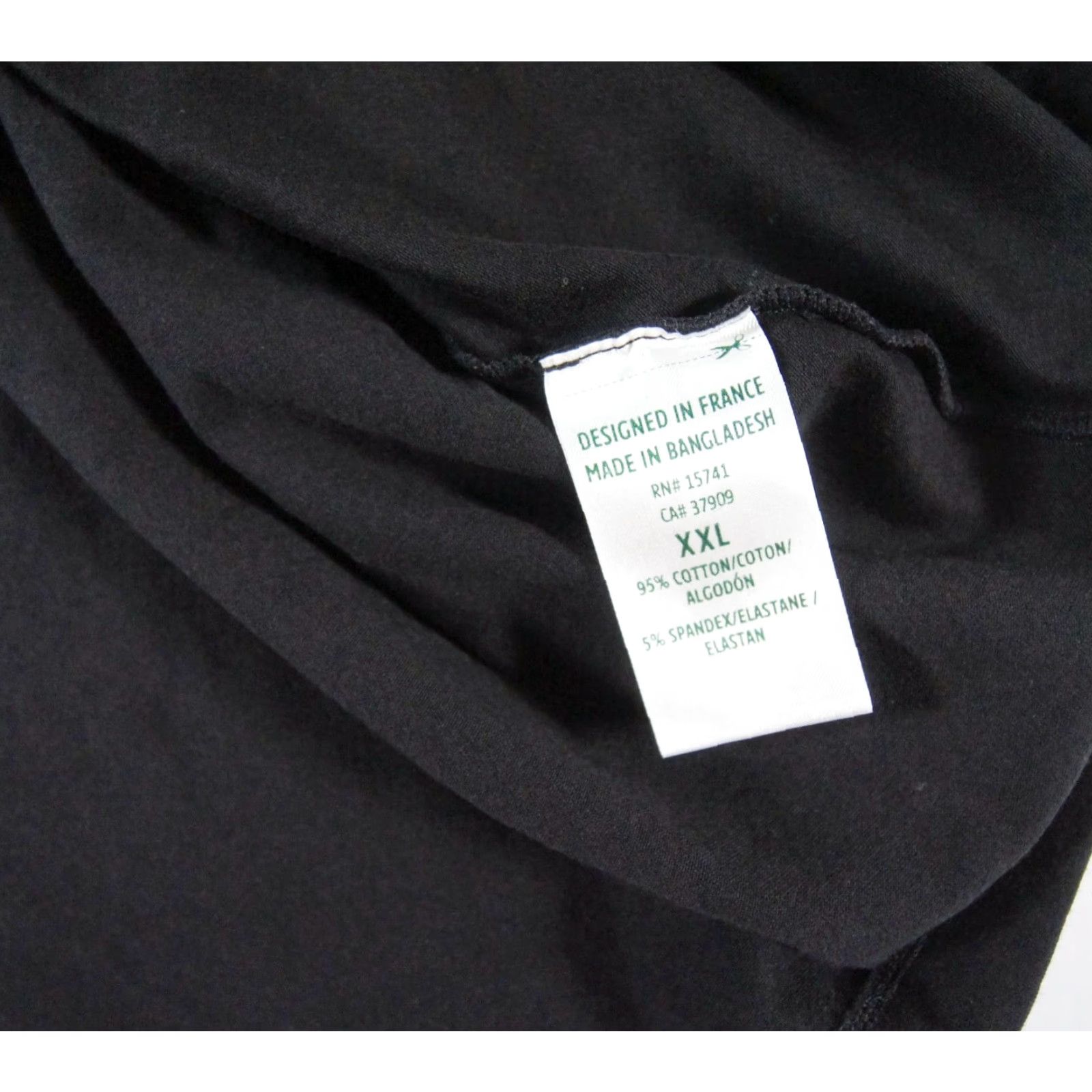 Lacoste VINTAGE Lacoste Men's T-Shirt Short Sleeve V-Neck 2XL Black Logo Cotton Spandex All Seasons Size US XXL / EU 58 / 5 - 6 Thumbnail