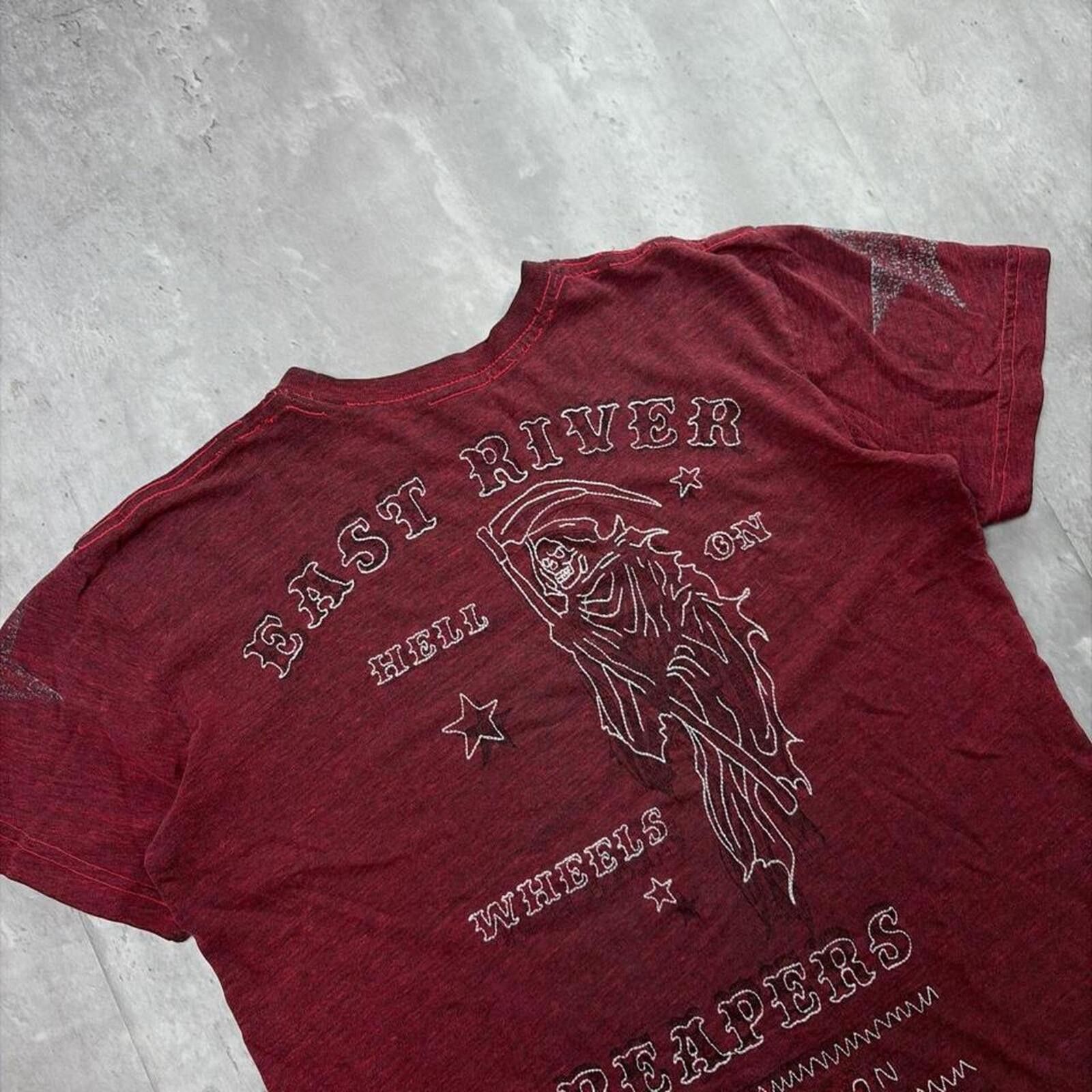 Affliction Y2K Affliction Grunge Gothic Stitched Skater T-Shirt Size US M / EU 48-50 / 2 - 7 Thumbnail